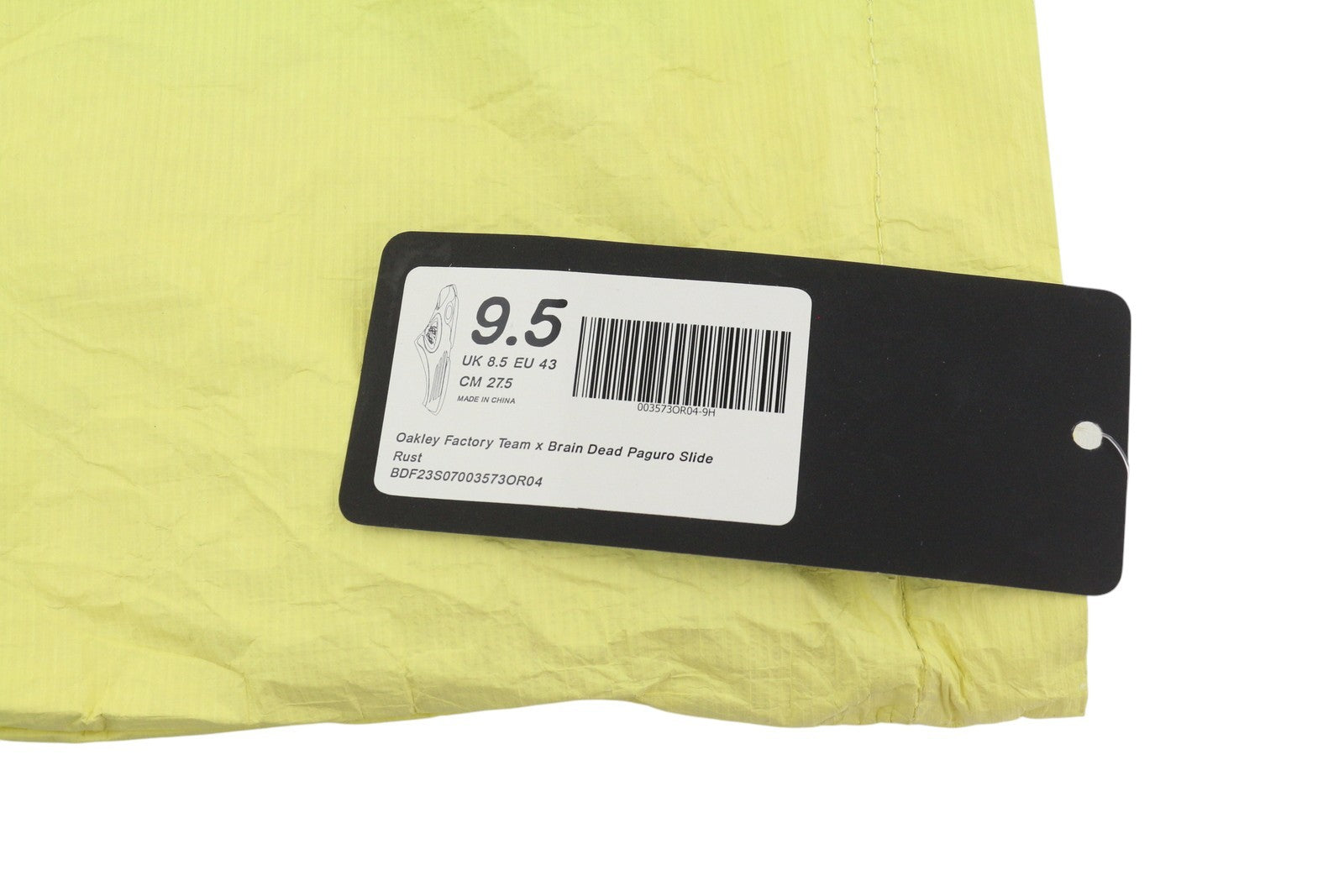 OAKLEY Factory Team x Brain Dead Paguro Slide Men Slippers EU43 Rust Square Toe