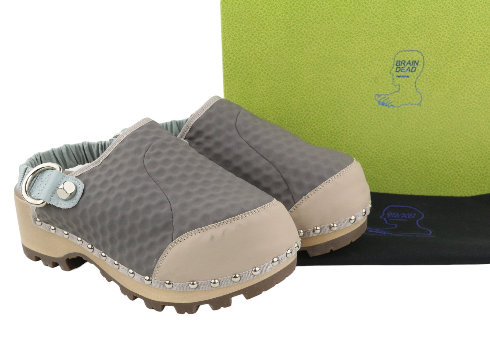 BRAIN DEAD Energy Absorber Rubberized Women Shoes EU39 Vibram Wooden Clog RRP480