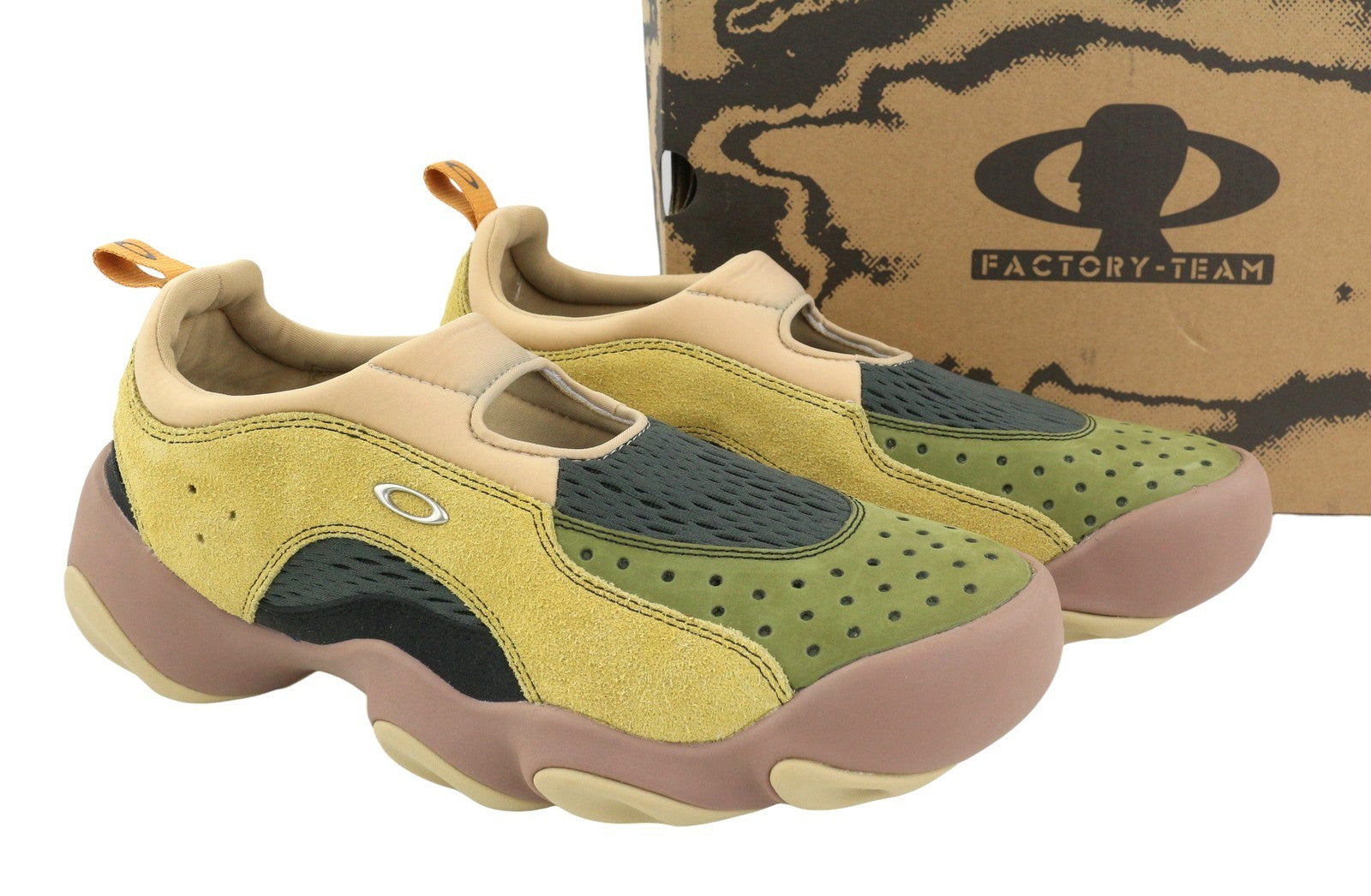 OAKLEY Factory Team x Brain Dead Suede Flesh Men Sandals EU46 Multi Ortholite