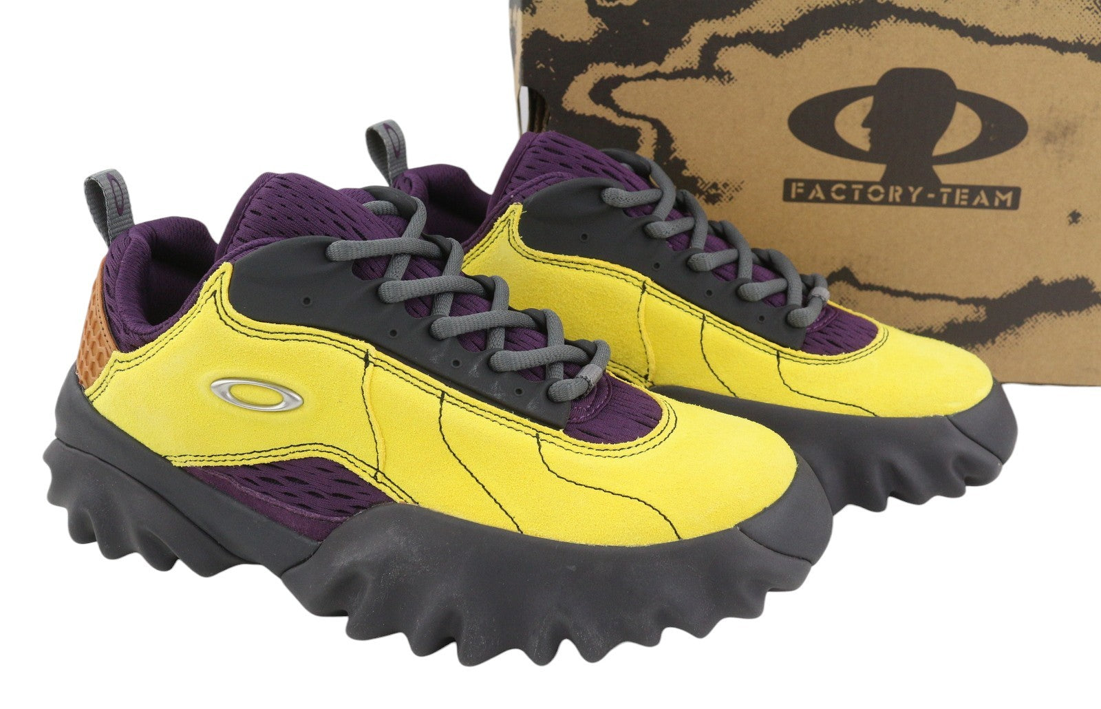 OAKLEY Factory Team x Brain Dead Chop Saw Women Sneakers EU39 Lemon Plum RRP189