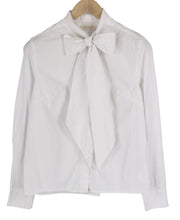 SUISTUDIO Campbell Women's Shirt UK14 White Bow Tie Detail Button Collar