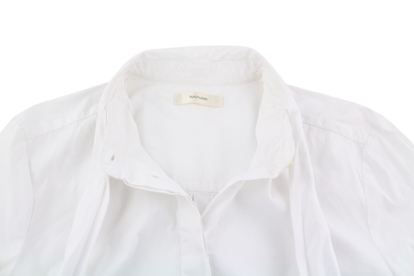 SUISTUDIO Campbell Women's Shirt UK14 White Bow Tie Detail Button Collar