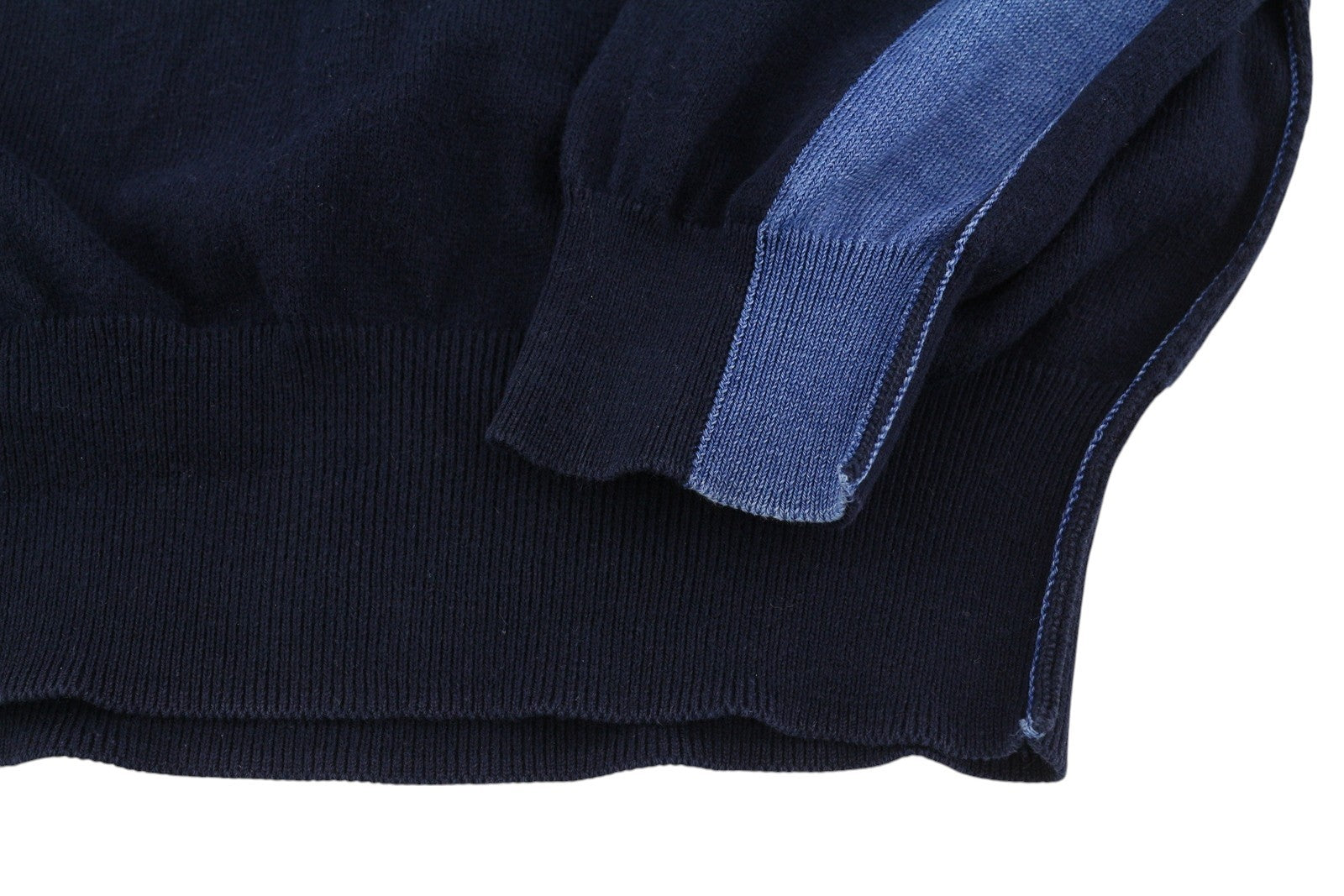 ARMANI JEANS Men's Jumper S Dark Blue Knitted V-Neck Slim Fit Logo