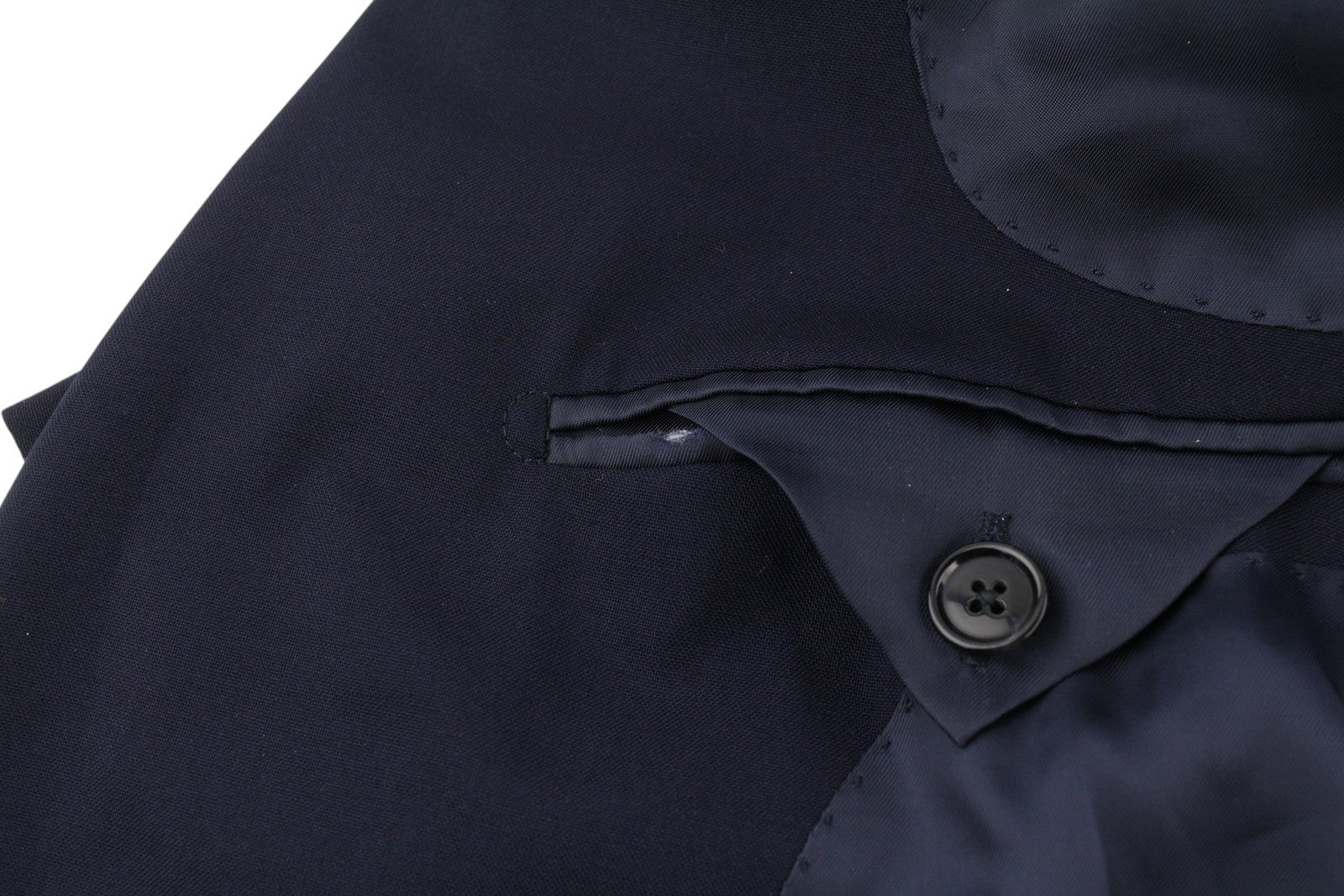 SUITSUPPLY La Spalla Men's Blazer UK30R Navy Wool Double Breasted Peak Lapel