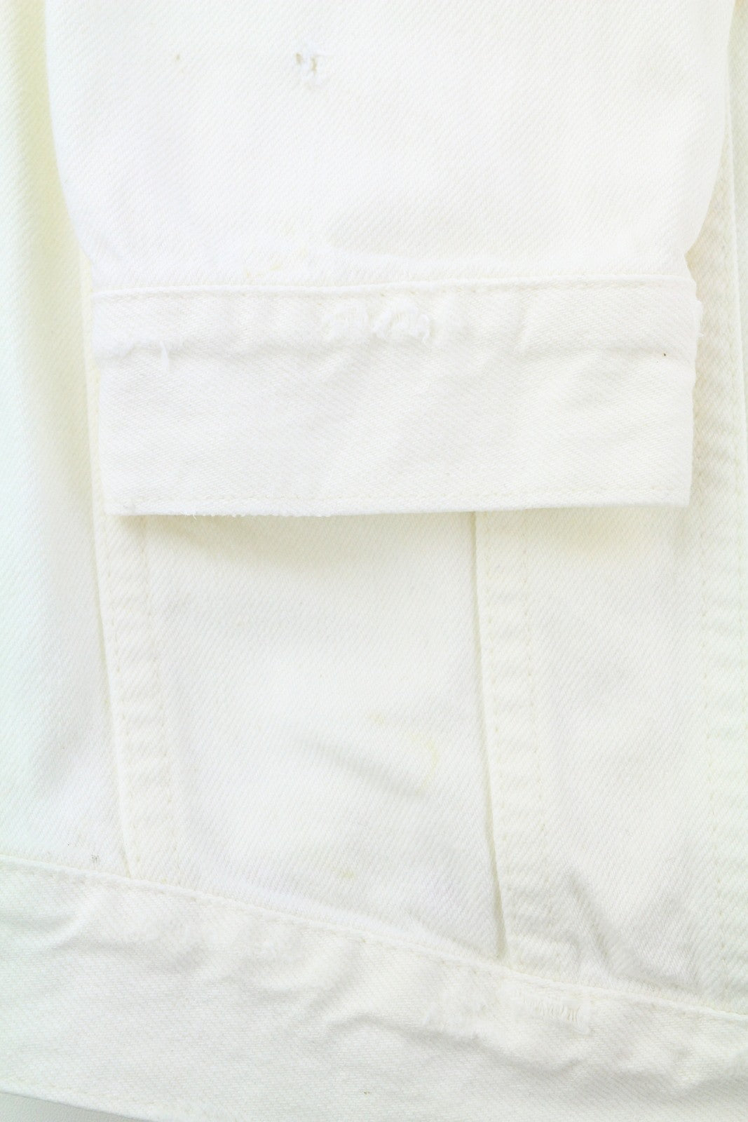 NUDIE JEANS Billy Men's Jacket M Pitch White Denim Button Polo Collar