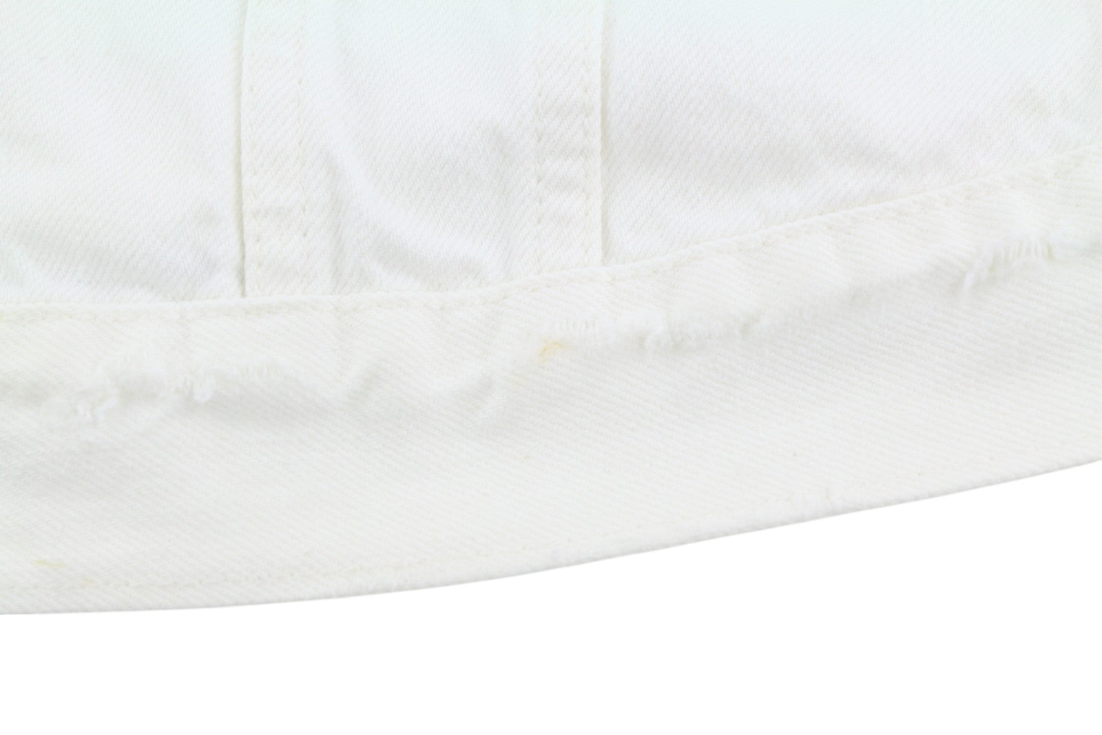 NUDIE JEANS Billy Men's Jacket L White Worn Denim Polo Neck Buttoned