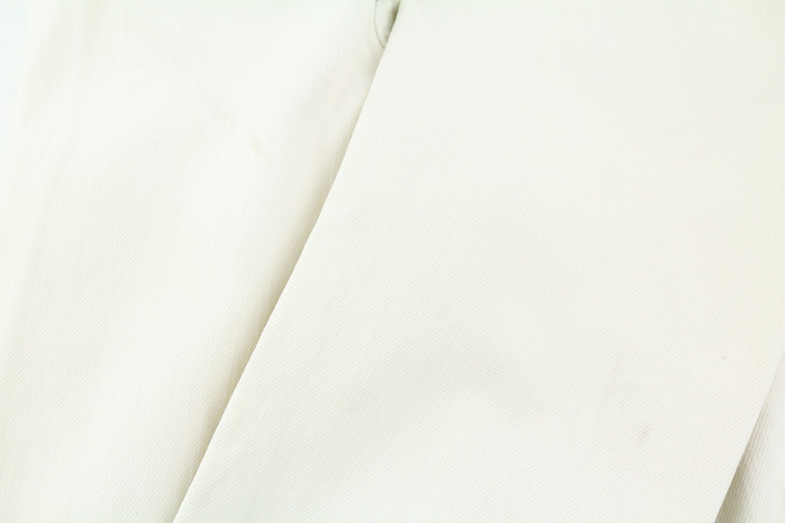 NUDIE JEANS Terry Men's Jacket L Bleached White Denim Polo Collar