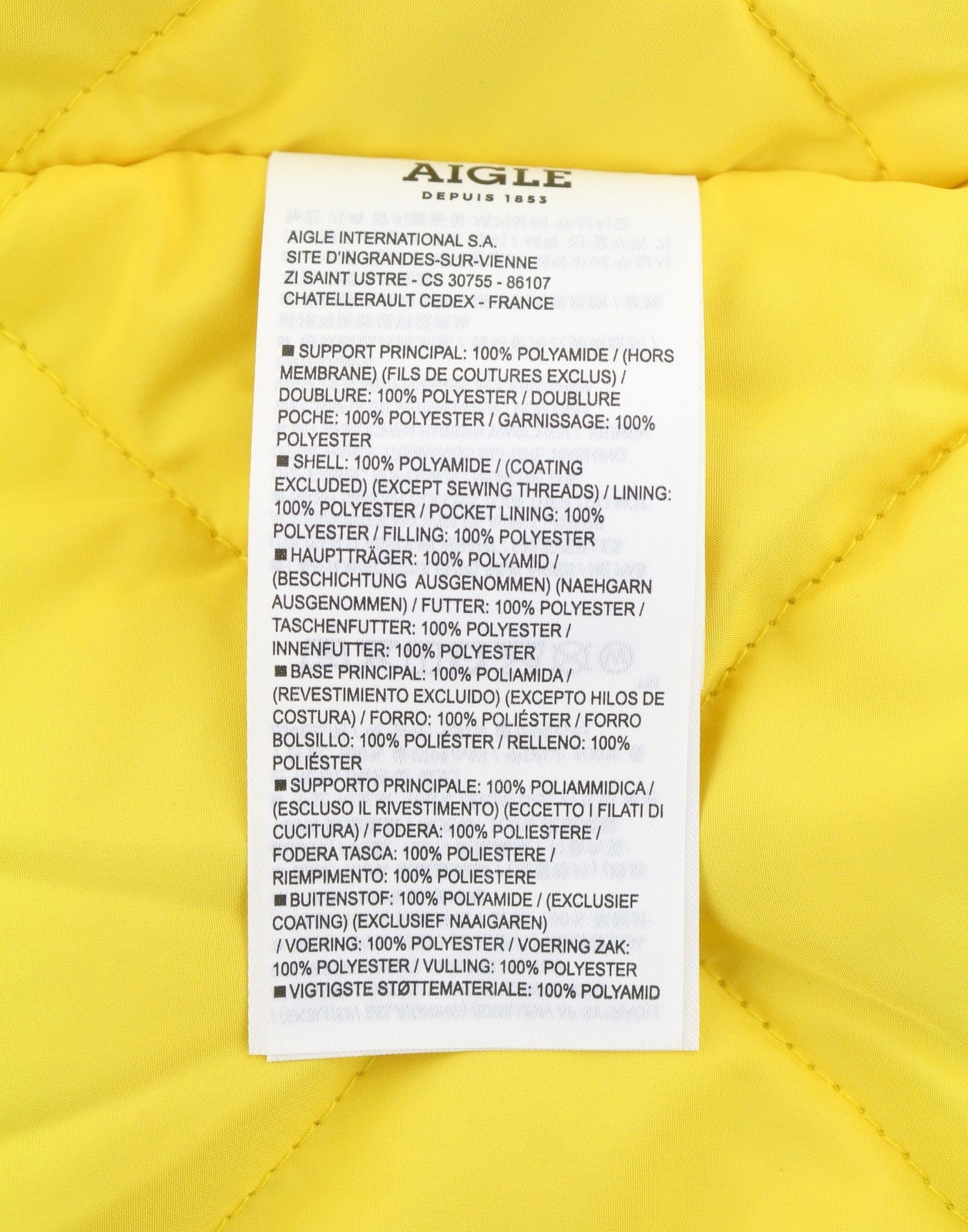 AIGLE Morister Men Jacket M Camouflage Padded Full Zip Button Up Bomber