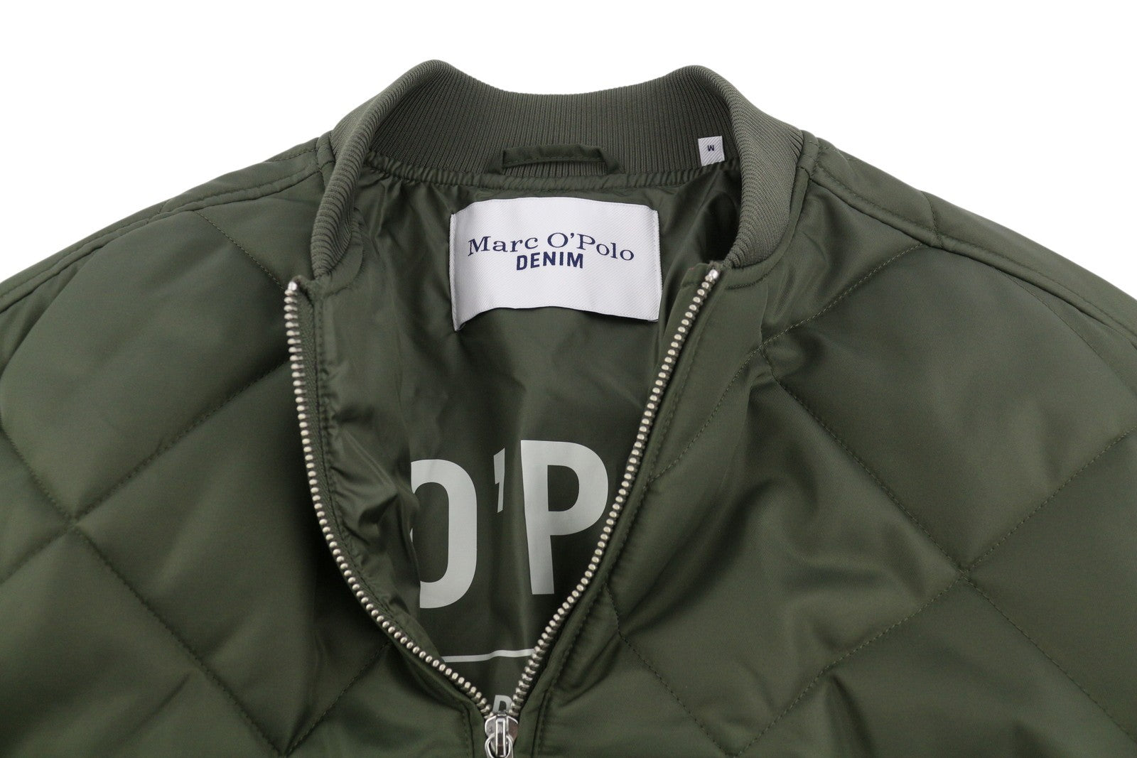 MARC O'POLO Women Jacket M Olive Grey Oversized Padded Quilted Bomber