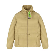 GEOSPIRIT Camomilla Women Jacket 46 Beige Drawstring Waist High Neck Lightweight