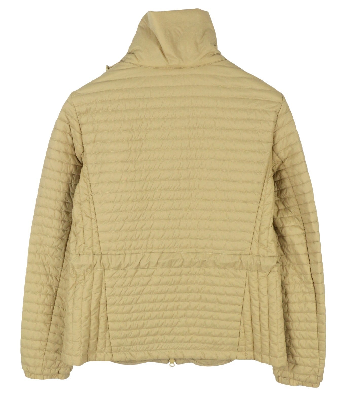 GEOSPIRIT Camomilla Women Jacket 42 Beige Drawstring Waist High Neck Lightweight