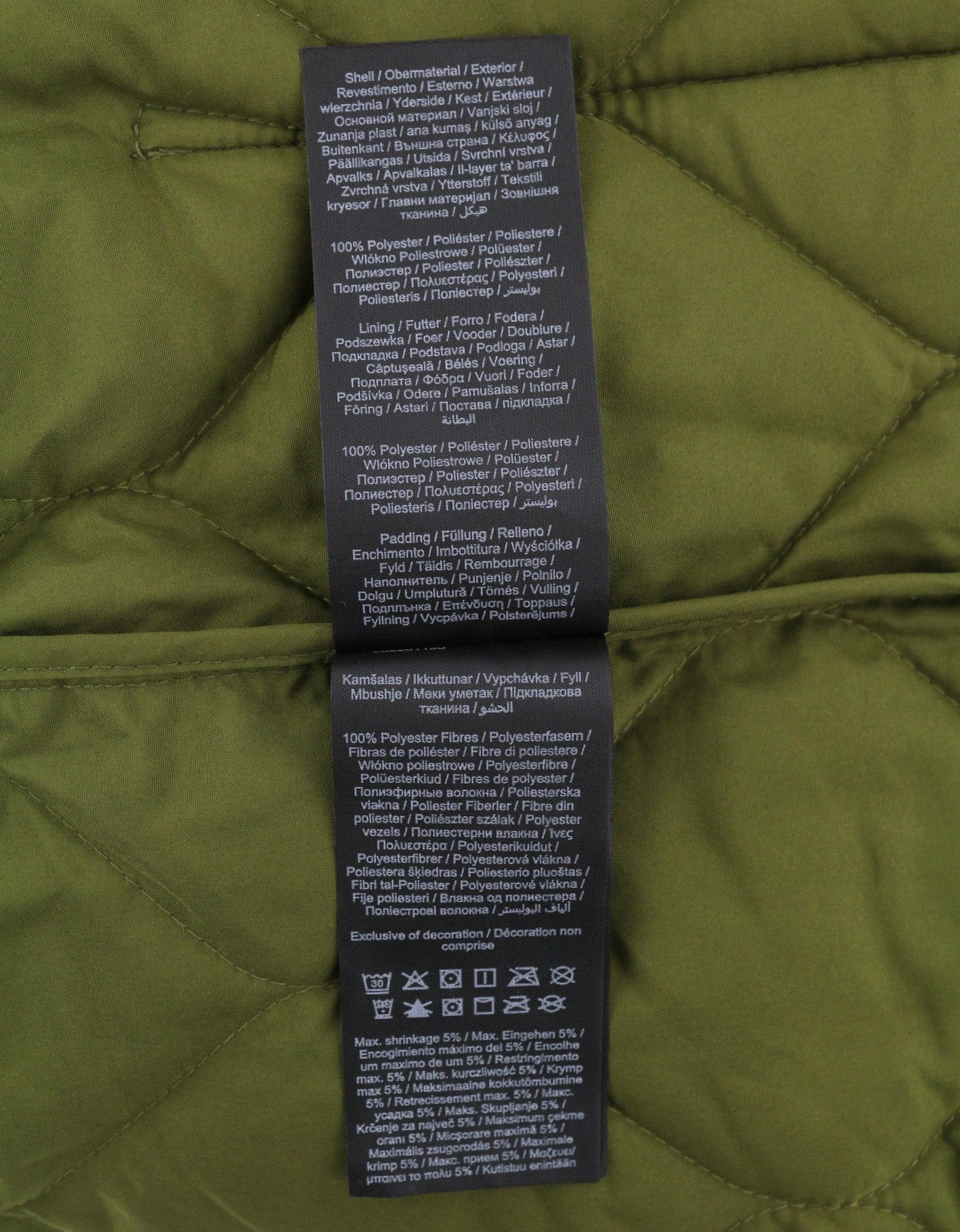 VILA Butta Collar Women Jacket EU38 Green Oversized Padded Quilted Lightweight