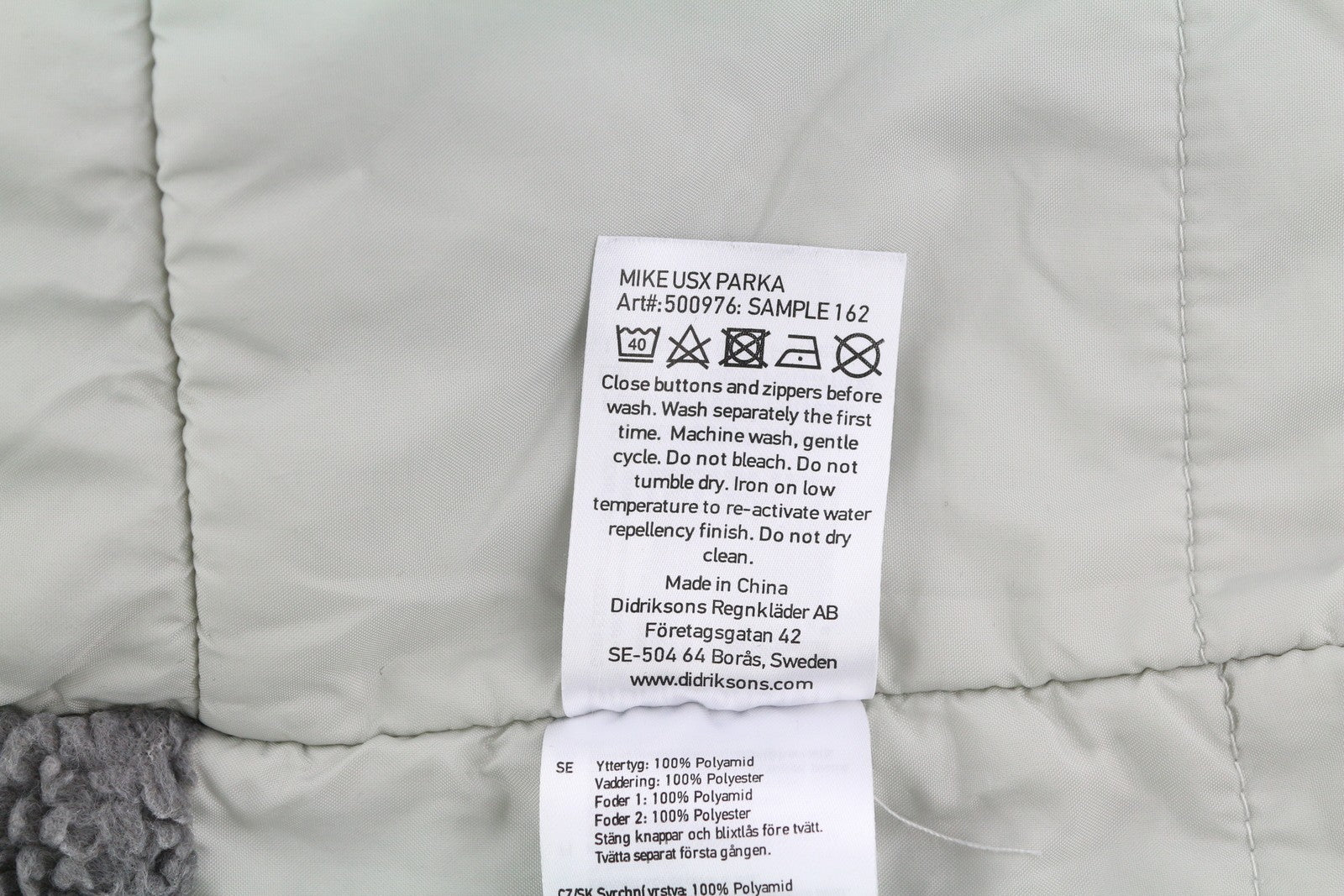 DIDRIKSONS Mike Usx Men's Parka L Beige Storm System Hooded Zip