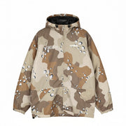 PRIMITIVE SKATEBOARDING Men Jacket L Brown Camouflage Hooded Zip Lightweight