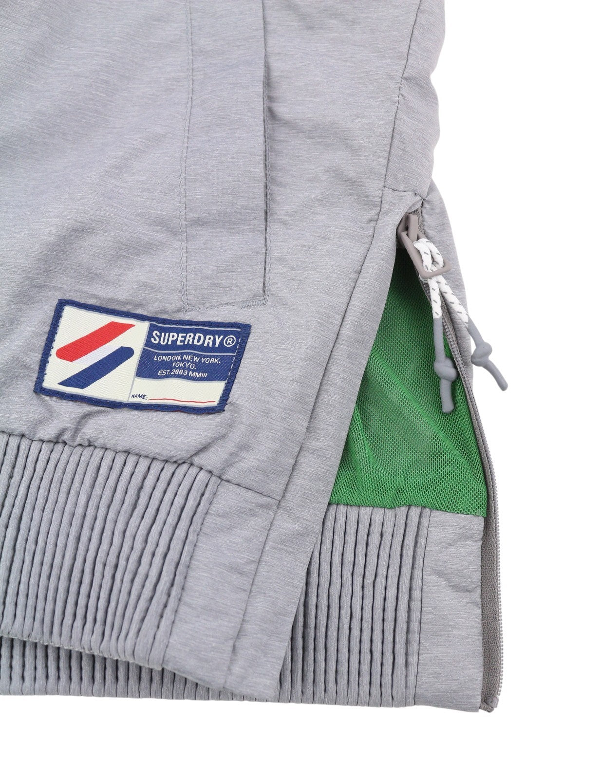 SUPERDRY Dolman Overhead Track Women Jacket M Grey Marl Half Zip Neck Anorak