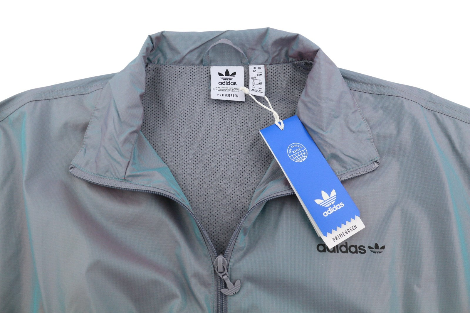 ADIDAS Adicolor Iridescent Track Women Jacket M Prime Green Holographic Sports