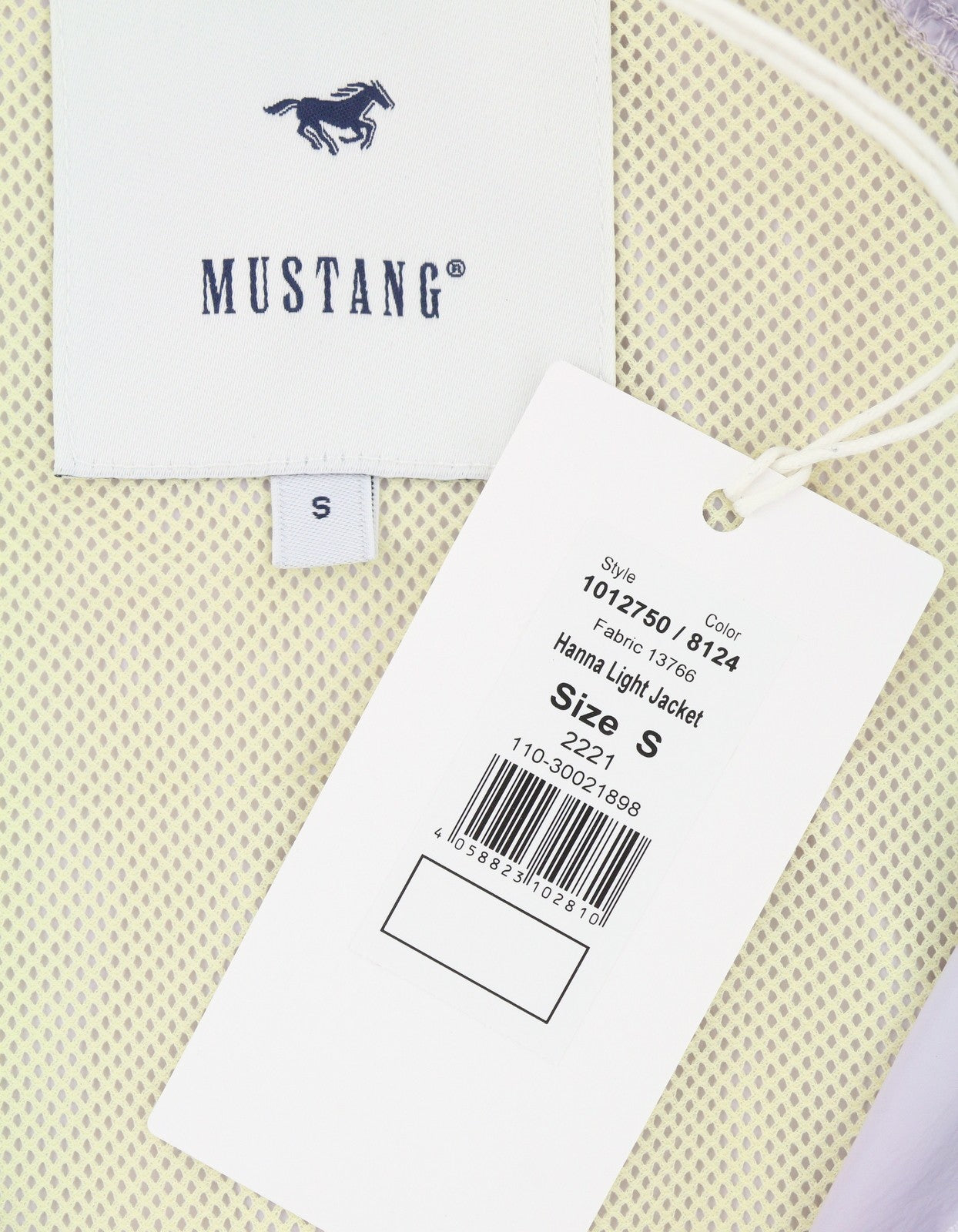 MUSTANG Hanna Light Women Jacket S Light Purple Hidden Hood Sport Lightweight