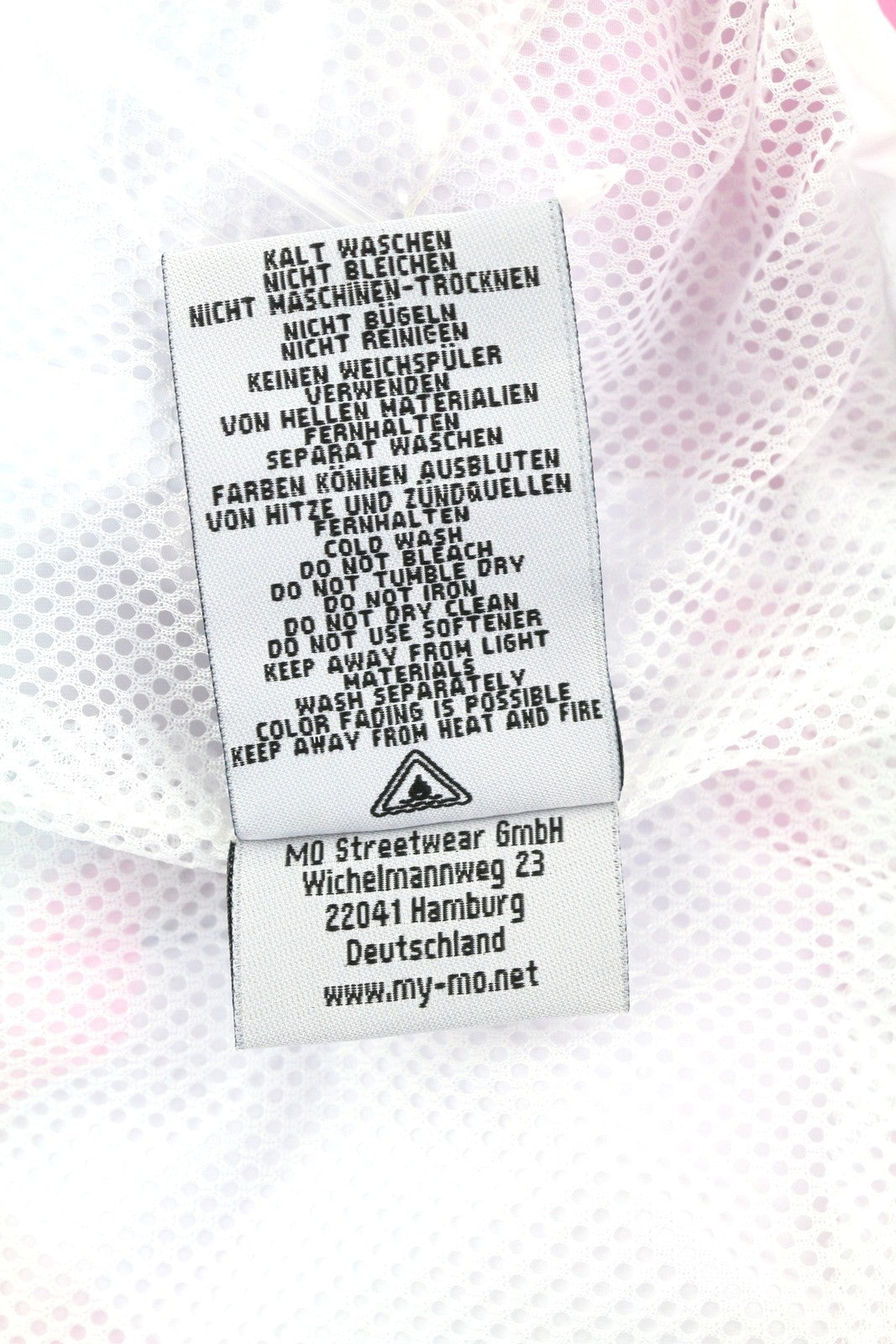 MYMO Women Jacket S Anorak Mesh Lined Hooded Lightweight Pink White