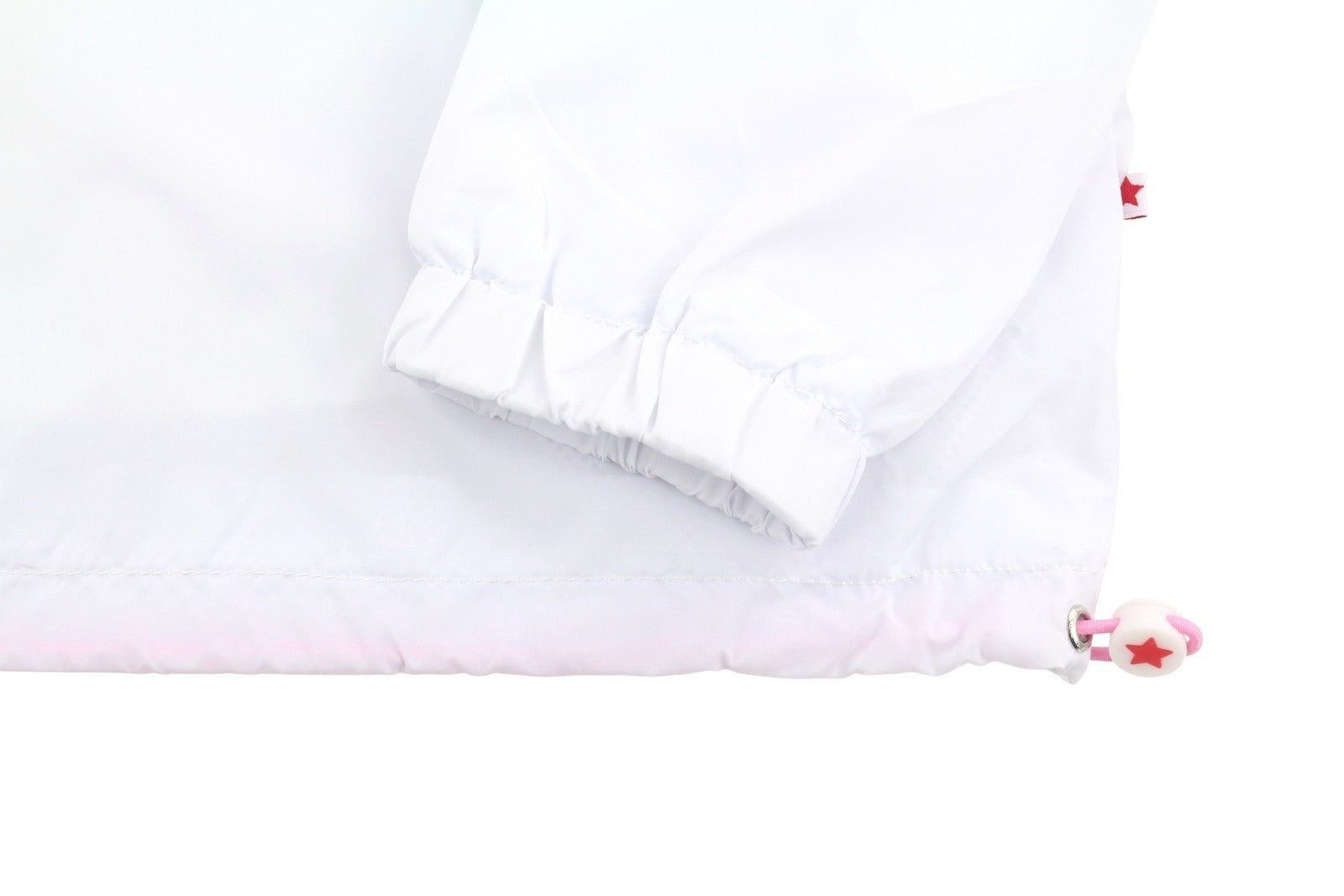 MYMO Women Jacket S Anorak Mesh Lined Hooded Lightweight Pink White