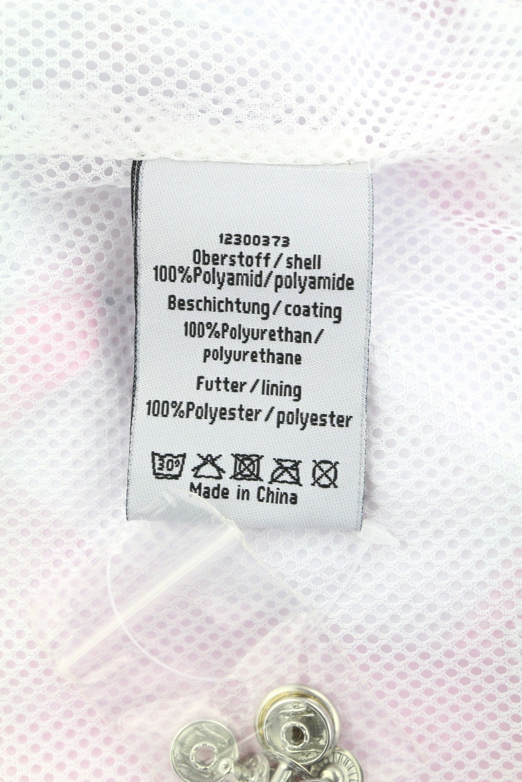 MYMO Women Jacket S Anorak Mesh Lined Hooded Lightweight Pink White