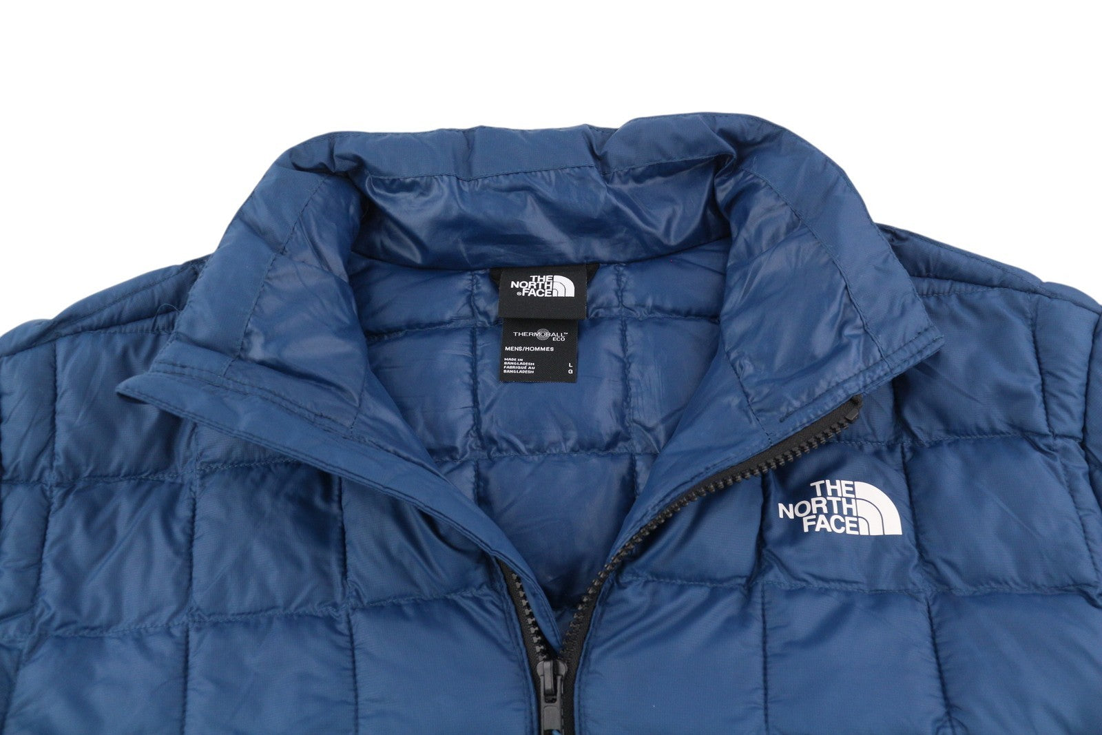 THE NORTH FACE Men's Jacket L Navy Thermoball Eco Quilted Puffer