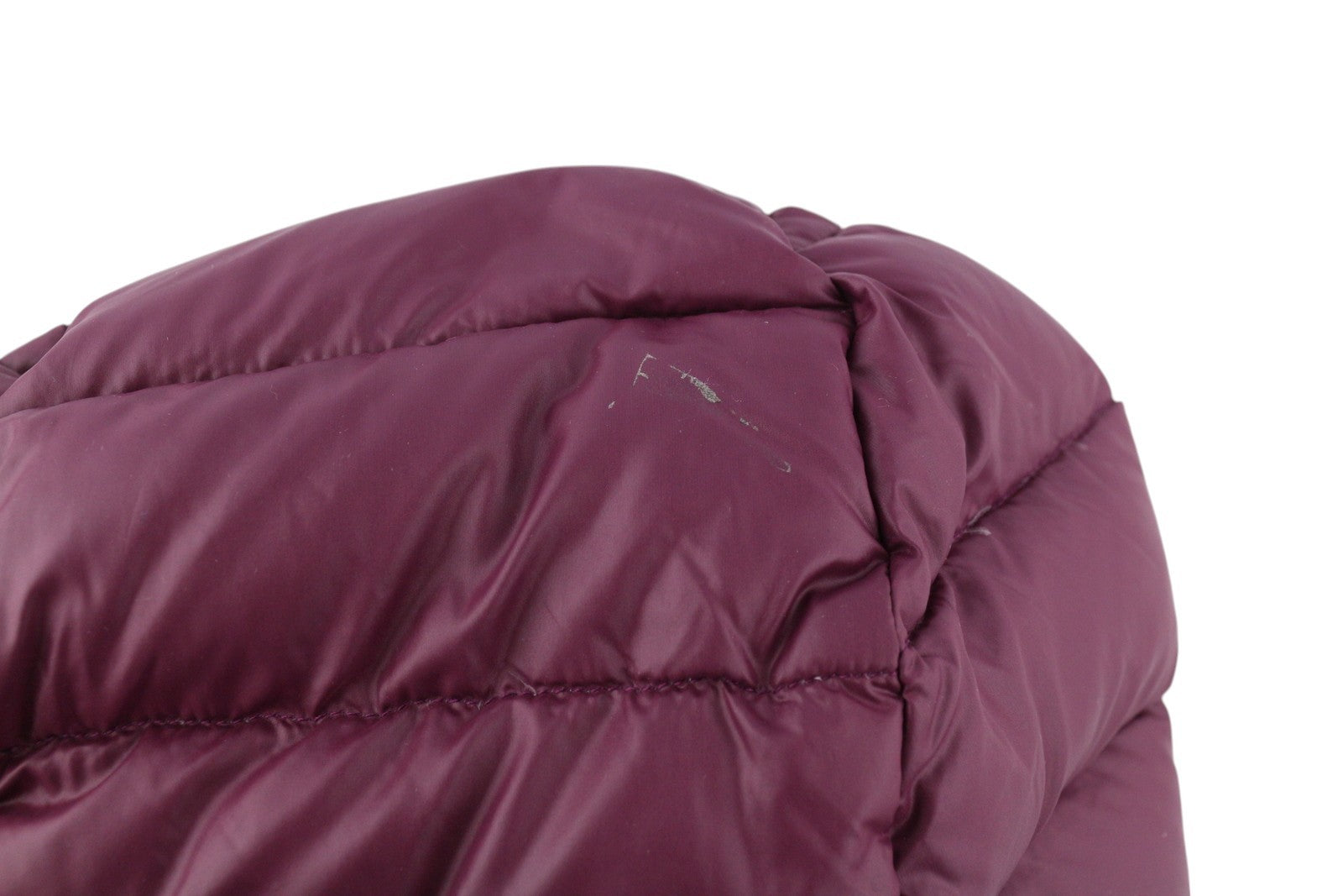 DIESEL Women's Jacket S Burgundy Down Hooded Zip Snap Puffer
