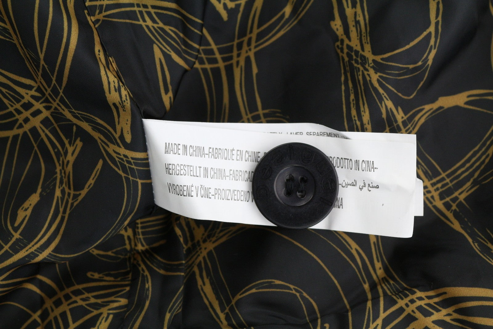 DESIGUAL Women's Coat XS Black Wool Blend Pattern Faux Fur Trim