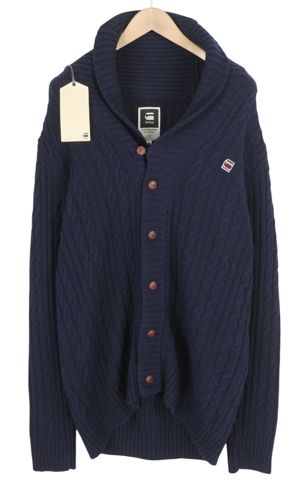 G-STAR RCT New Borre Men's Cardigan 3XL Wool Blend Button Knit