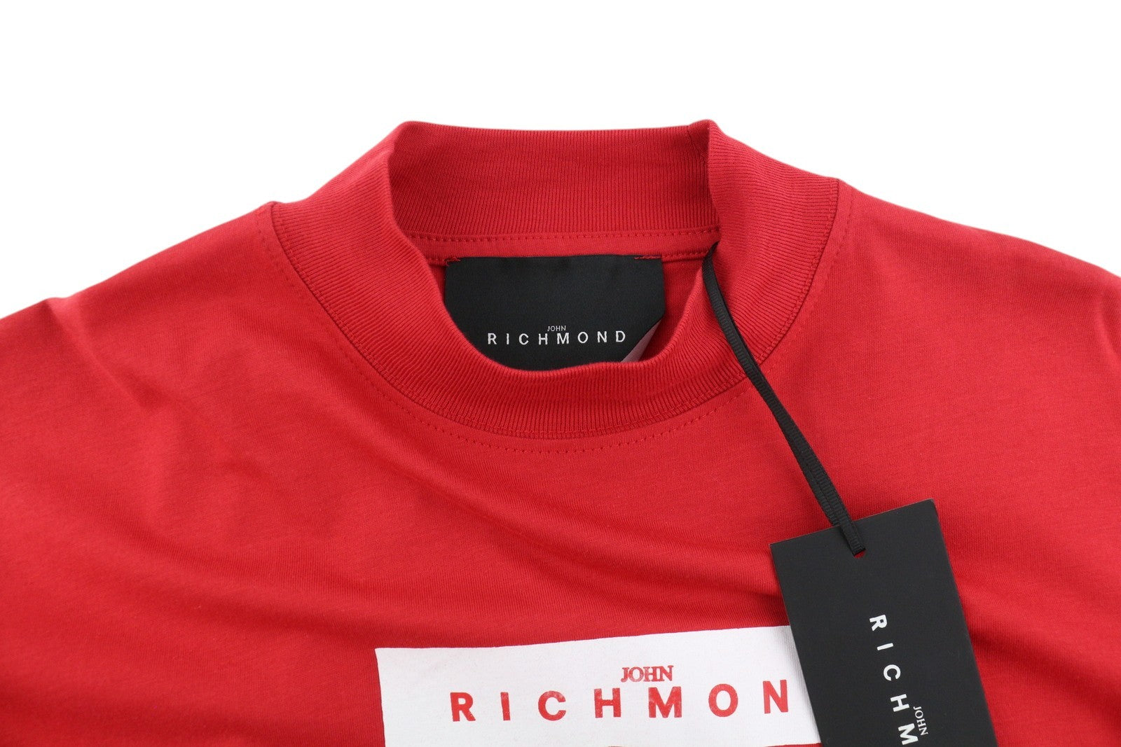 JOHN RICHMOND Over Ysalin Men's T-Shirt XS Red Crew Neck Logo Tee