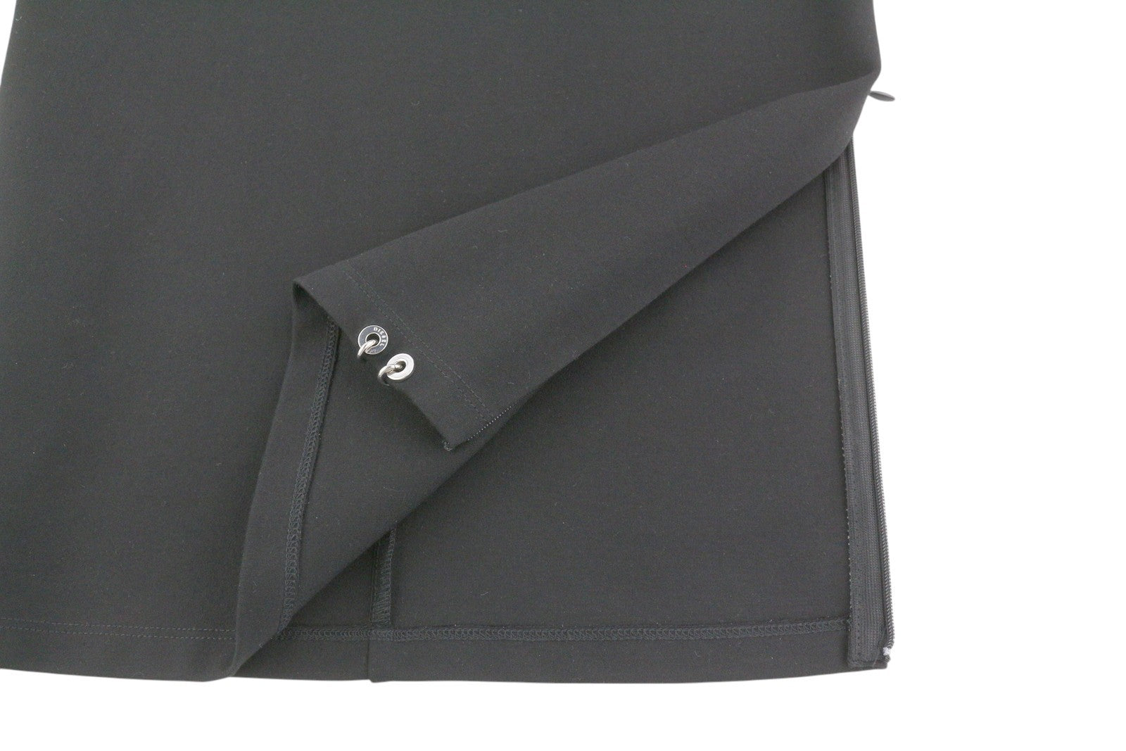 DIESEL Women's Dress S Black Sleeveless Cut Out Back Logo Midi