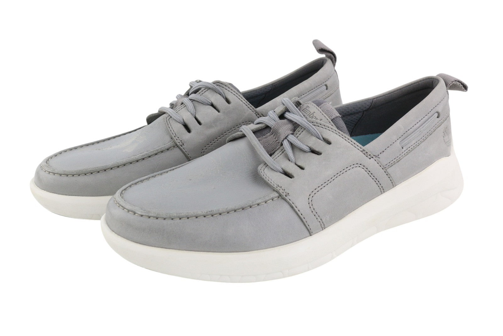 TIMBERLAND A42G1 Men's Shoes EU42 Grey Leather Boat Lace GreenStride Comfort