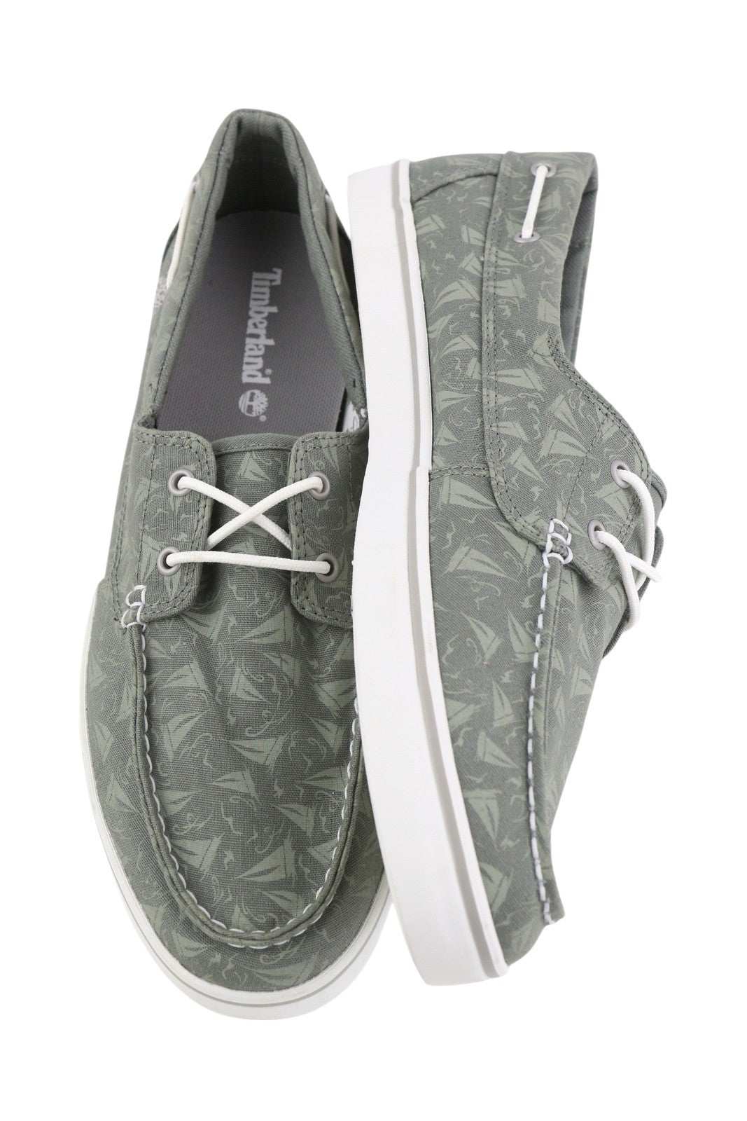 TIMBERLAND A2549 Men's Shoes EU43 Grey Textile Boat Style Lace Up Almond Toe