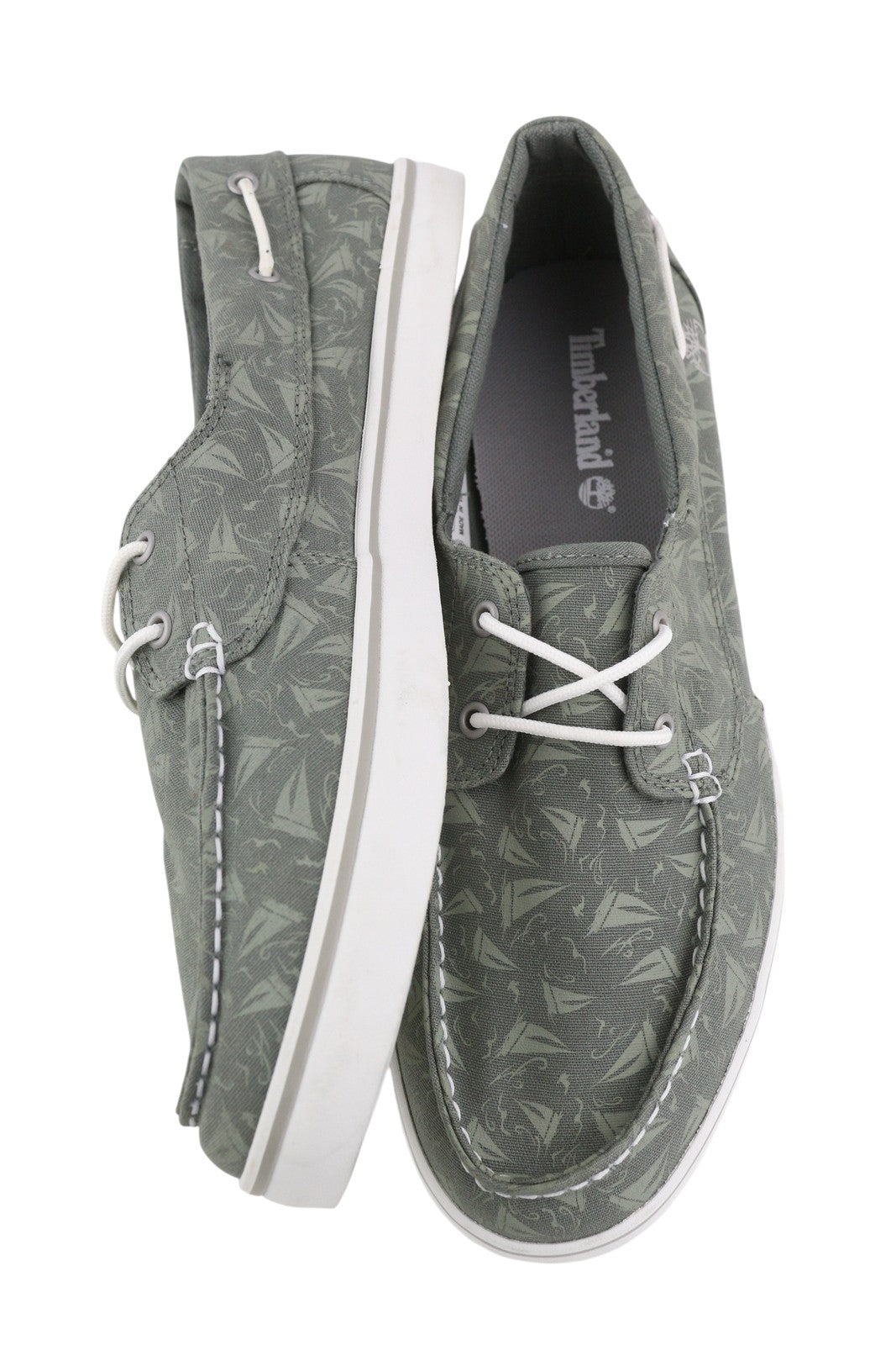 TIMBERLAND A2549 Men's Shoes EU43 Grey Textile Boat Style Lace Up Almond Toe