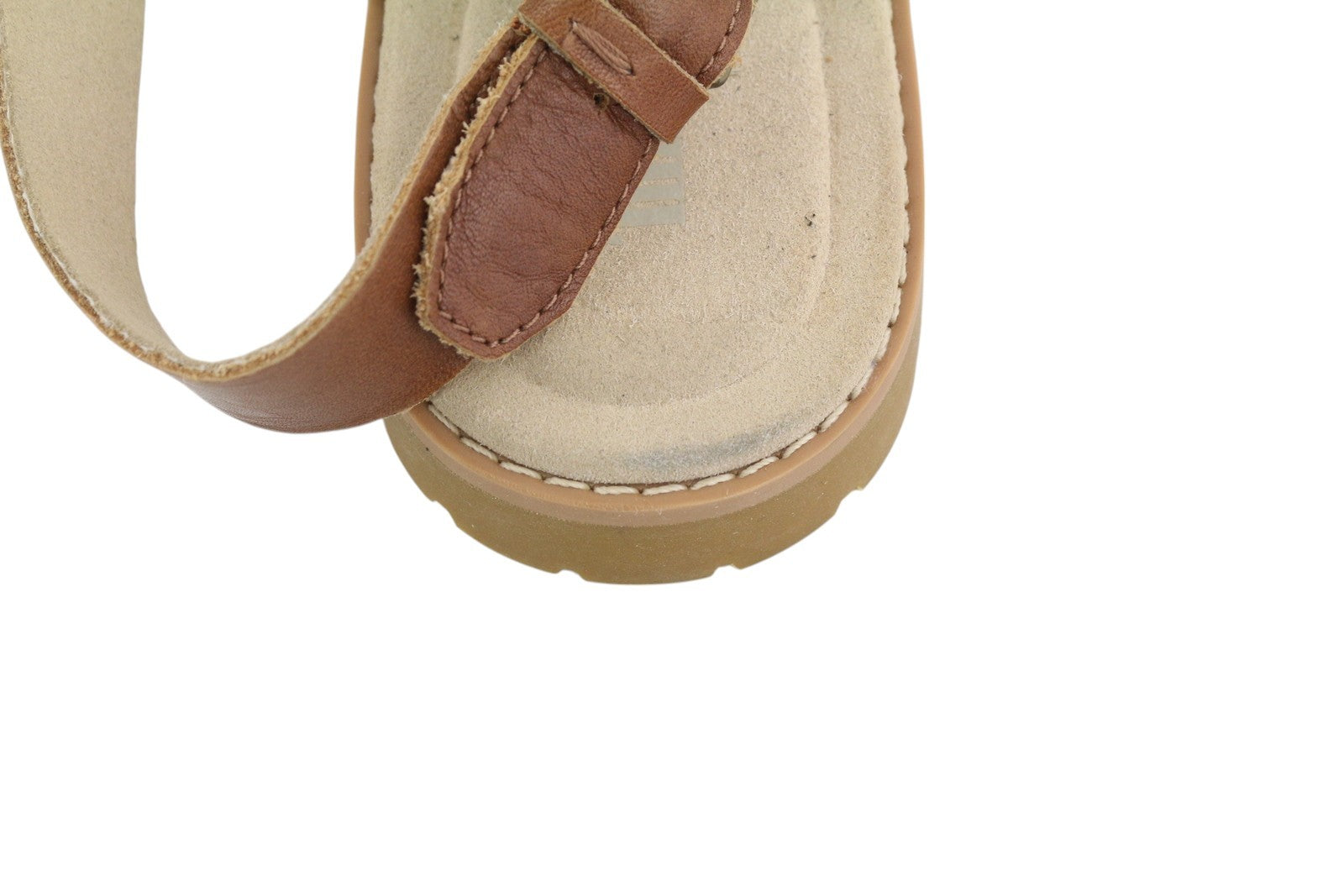 TIMBERLAND A23VZ Women's Sandals EU37.5/38 Brown Leather Buckled Flat Logo