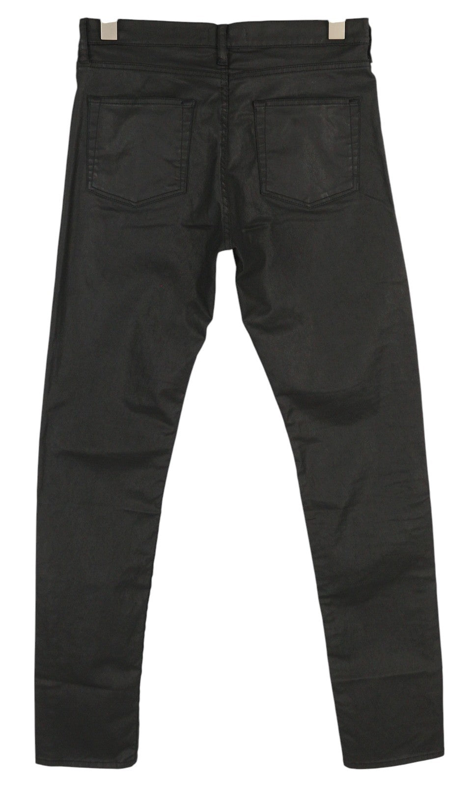 THE KOOPLES Men's Jeans W28 Black Waxed Finish Buttoned Slim Regular Fit