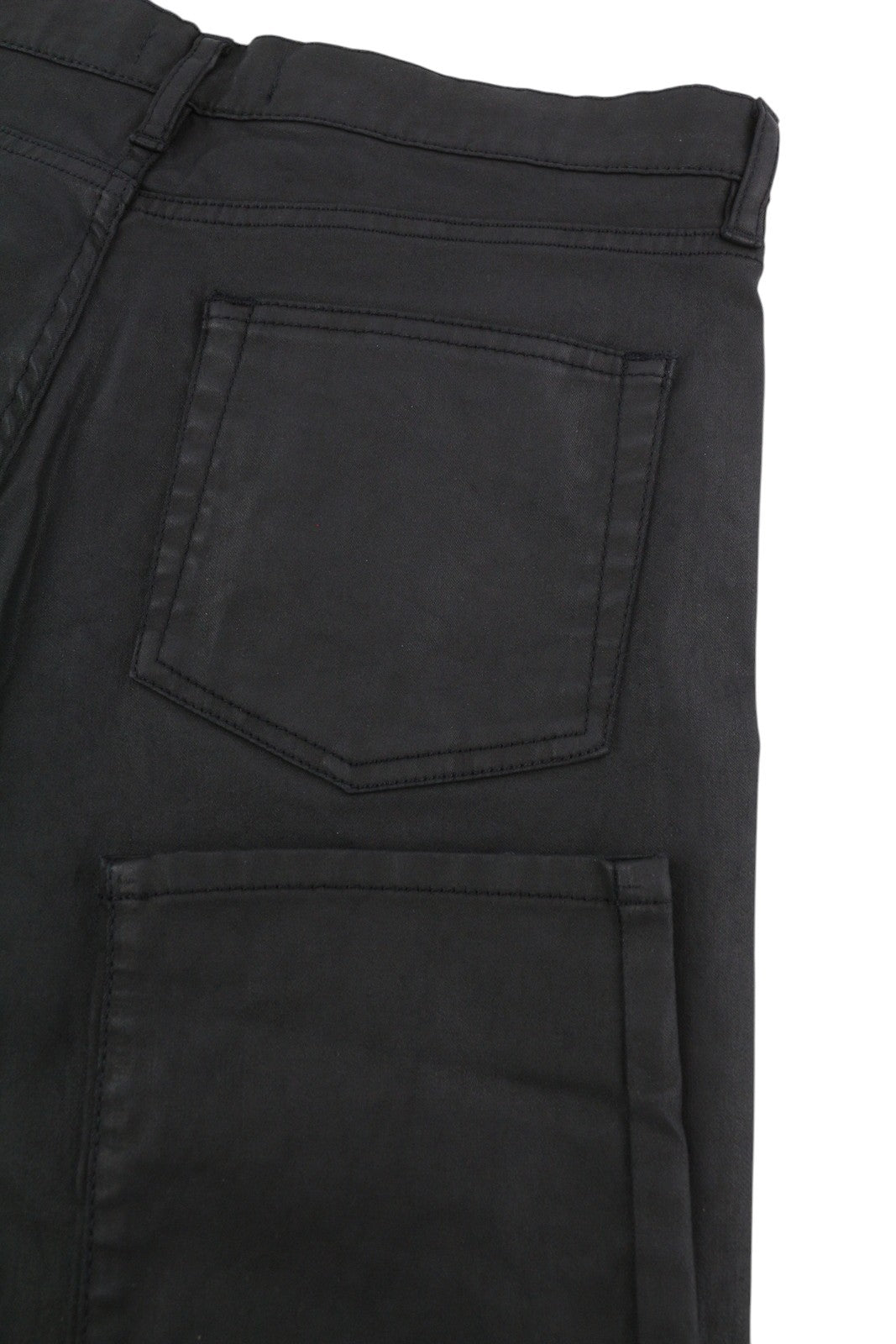 THE KOOPLES Men's Jeans W29 Black Coated Denim Button Fly Slim Logo
