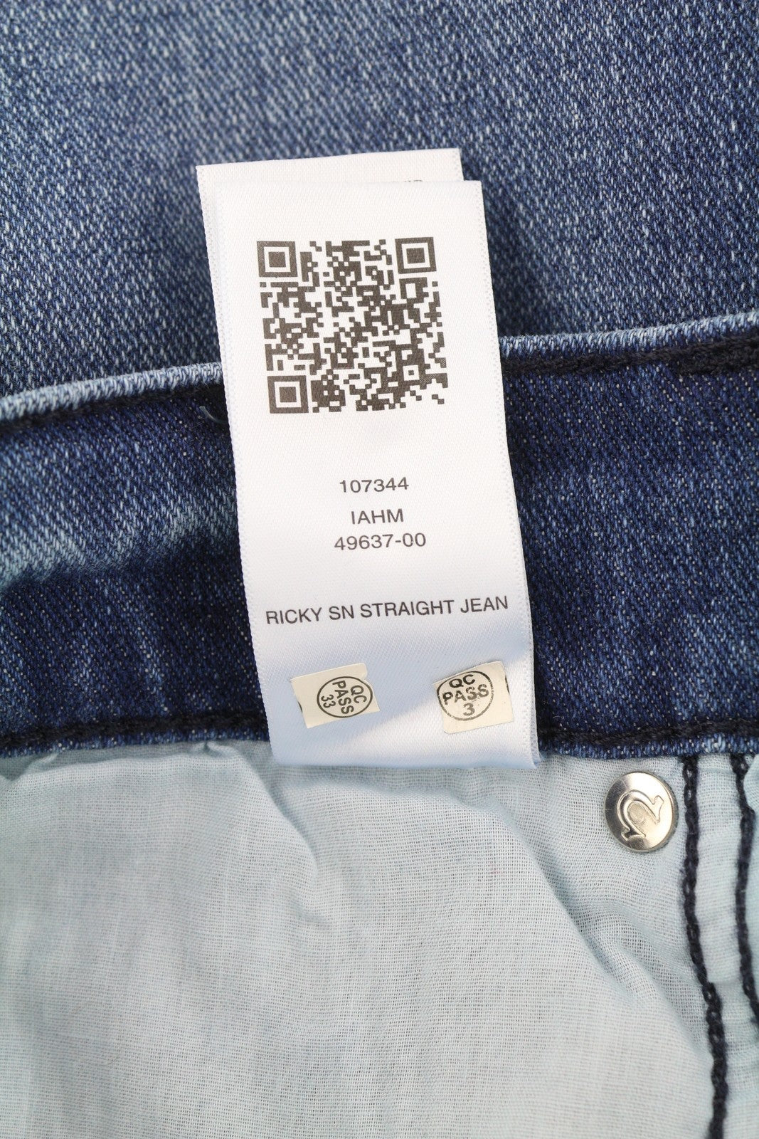 TRUE RELIGION Ricky Men's Jeans W32 Relaxed Straight Zip Fly Blue Denim