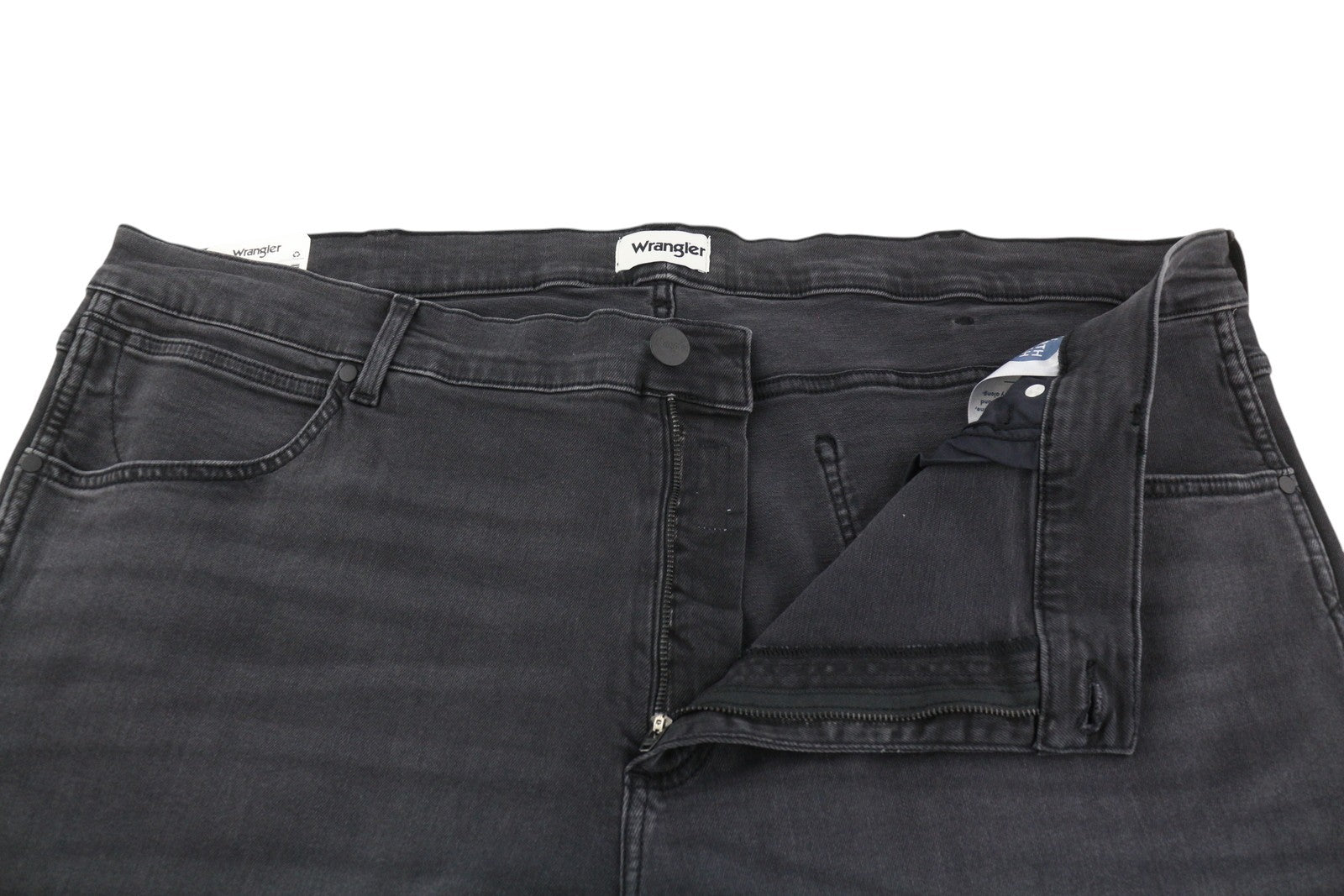 WRANGLER Greensboro Men's Jeans W46/L34 Black Wash Regular Straight Denim