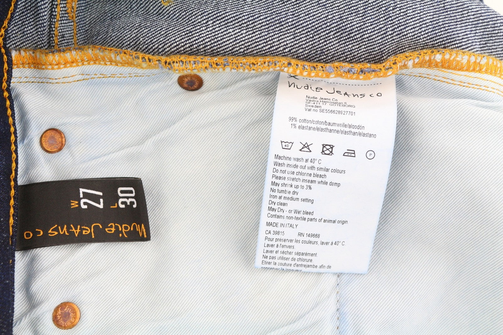 NUDIE JEANS Skinny Lin Women's Shorts W27 Blue Washed Stretch Denim Zip