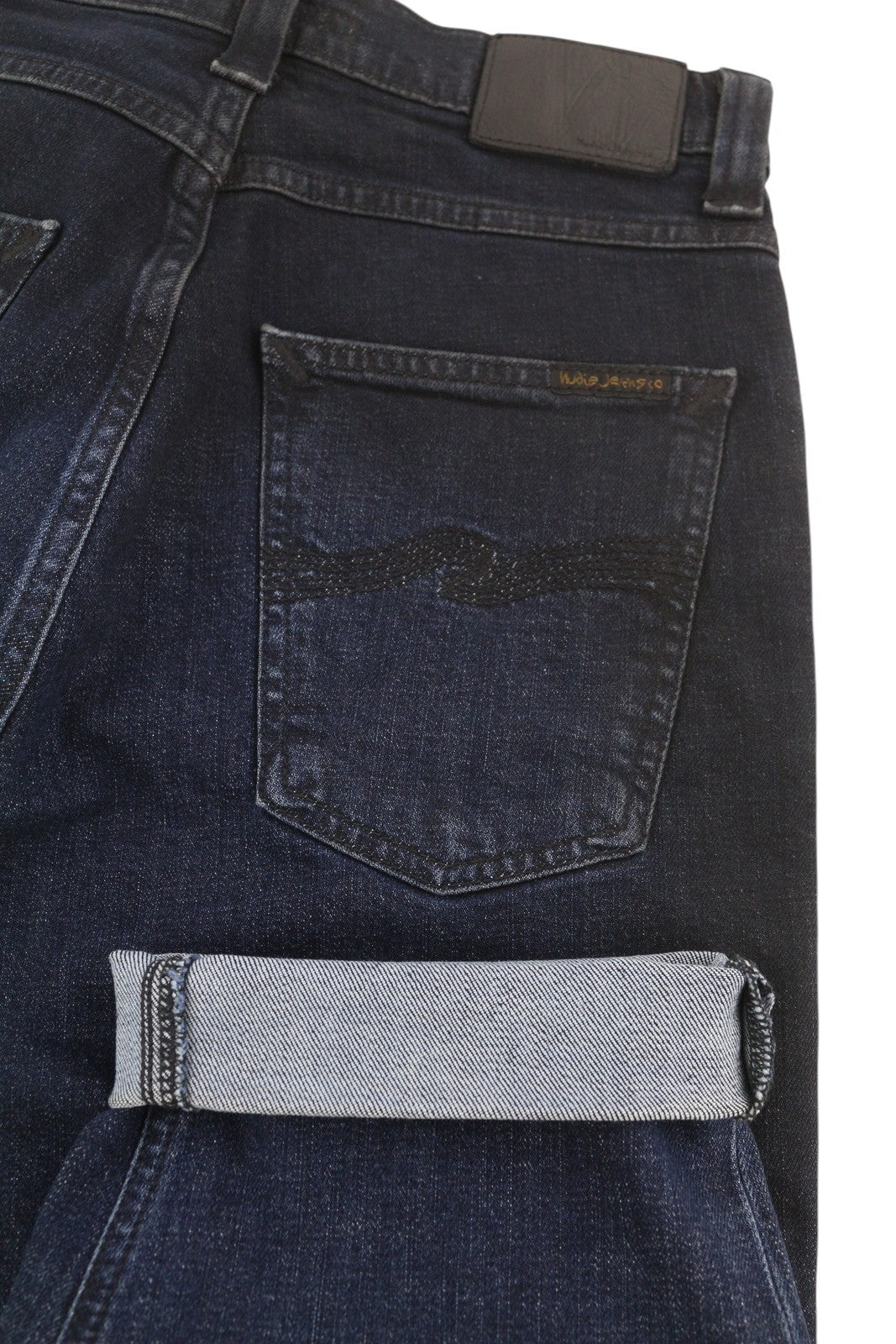 NUDIE JEANS Pipe Led Men's Shorts W29 Blue Washed Organic Denim Zip Fly