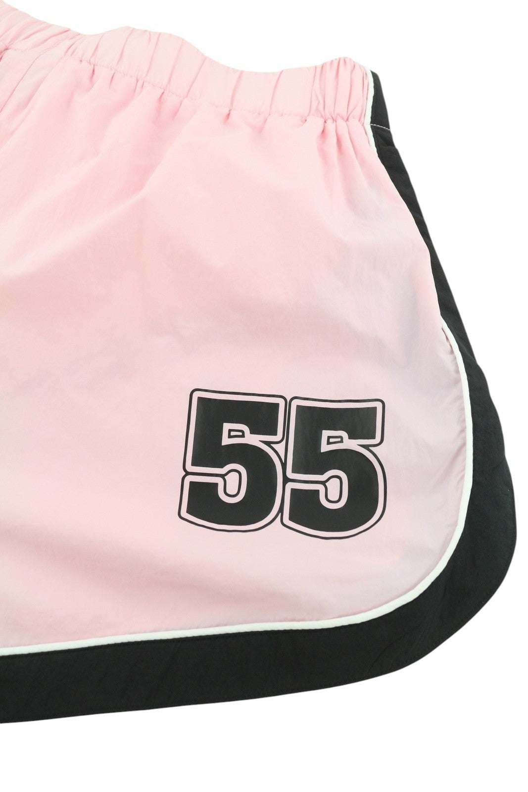 DIESEL Awwb-Eicy-Wt 12 Women's Shorts L Pink Elastic Waist Sports Logo