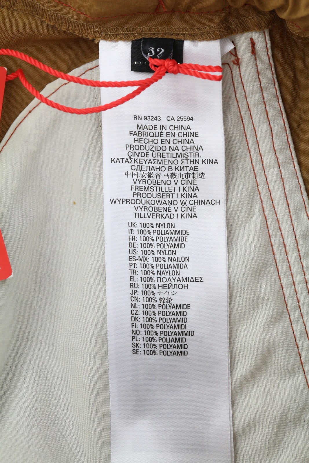 DIESEL P-Glary Men's Shorts W32 Mid Brown Cargo Elastic Pocket Logo RRP175