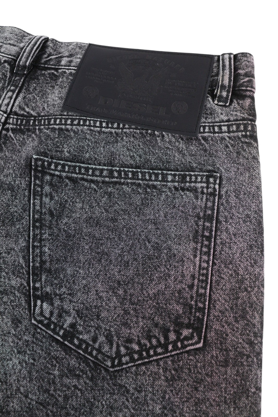 DIESEL D-Maxs-SP 0HBAQ Men's Shorts W34 Black Denim Marbled Shadow RRP150