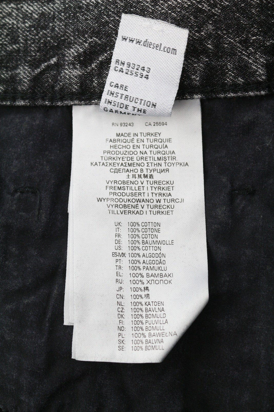 DIESEL D-Maxs-SP 0HBAQ Men's Shorts W34 Black Denim Marbled Shadow RRP150