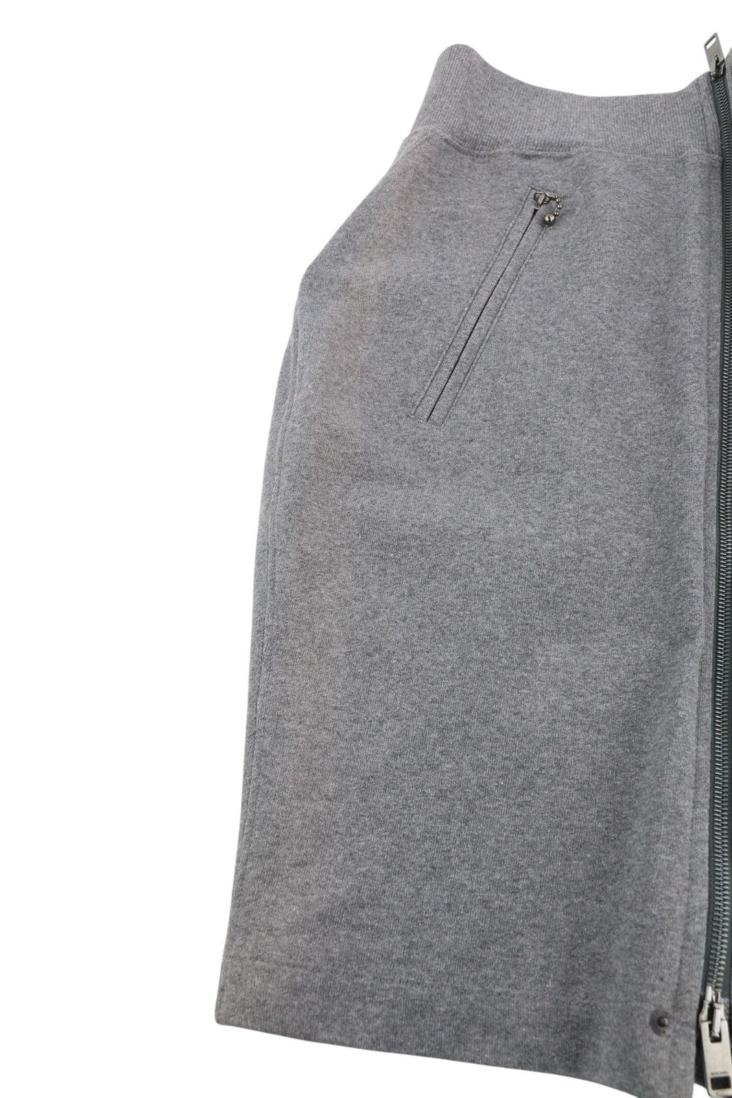DIESEL O-Vita Women's Skirt W25 Grey Melange Fitted Pencil Zip Detail