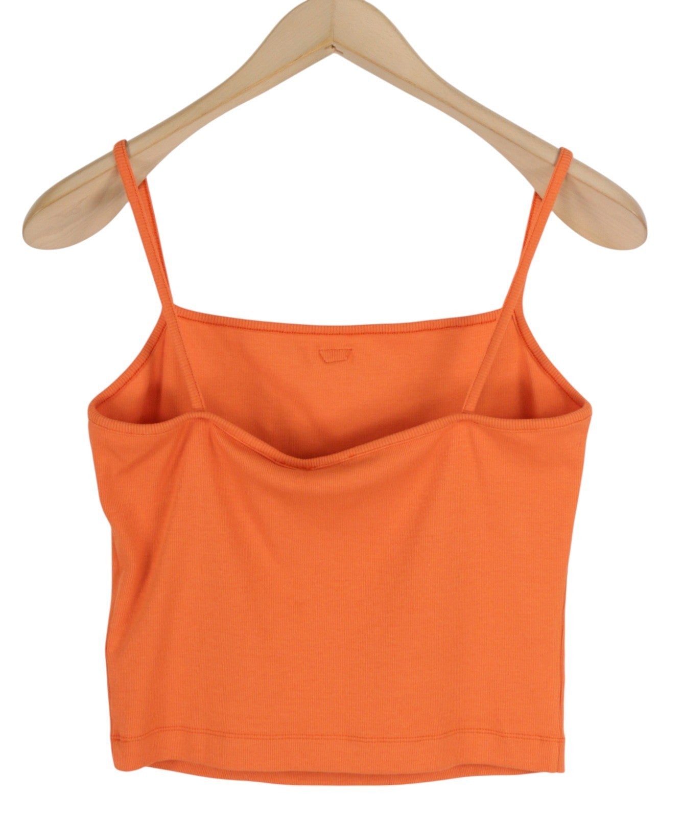 DIESEL T-Hop-D Women's T-Shirt M Orange Cropped Sleeveless Stretch Logo