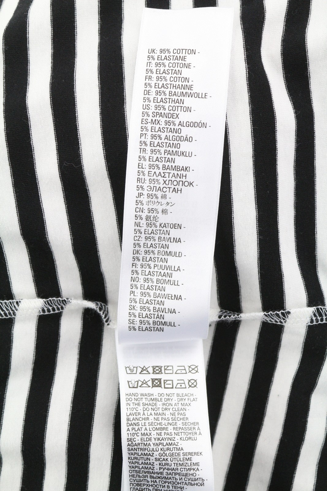 DIESEL T-Amos Women's T-Shirt S White Black Stripe Sleeveless Logo