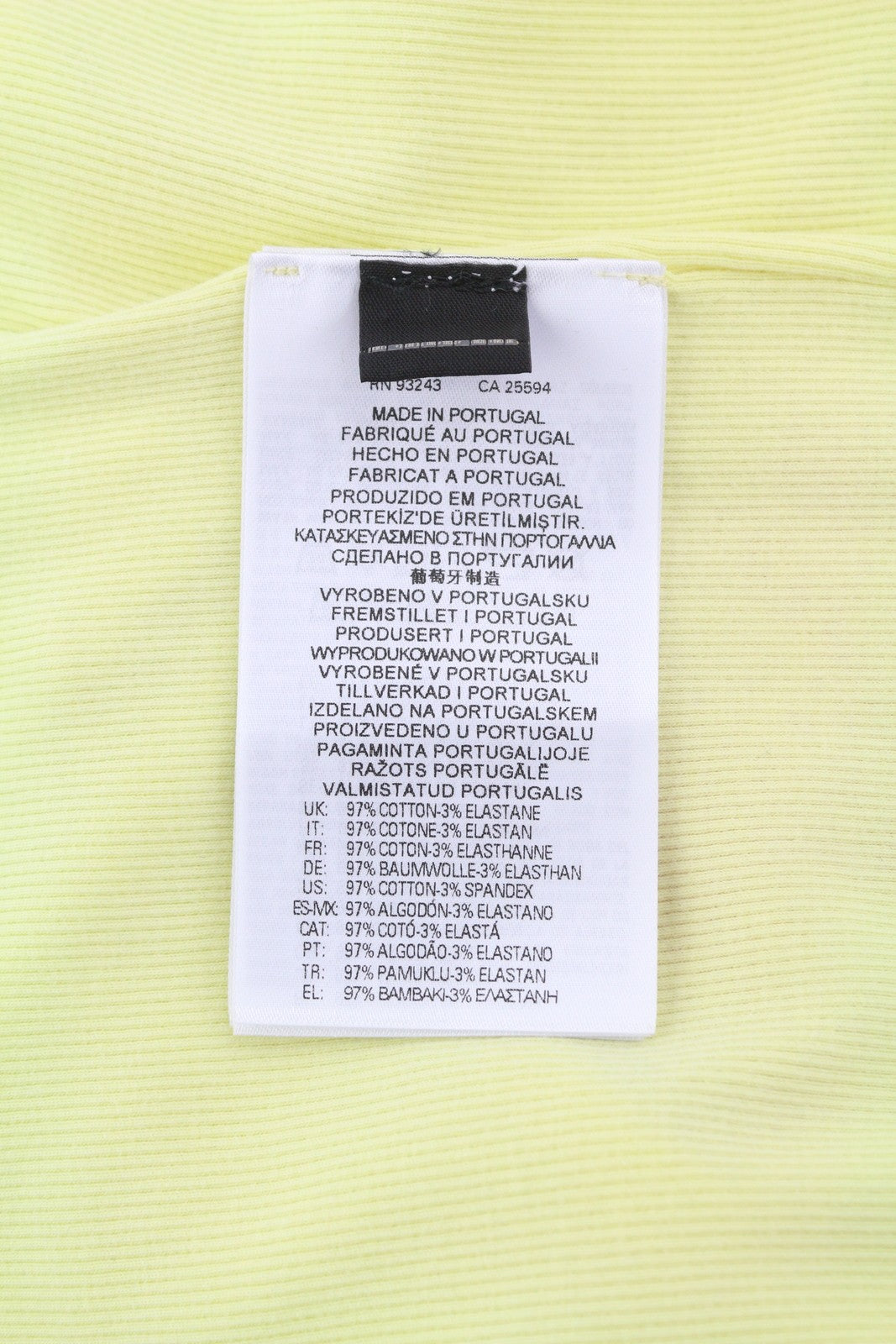 DIESEL T-Ribby Women's T-Shirt M Yellow Cropped Stretch Short Sleeve