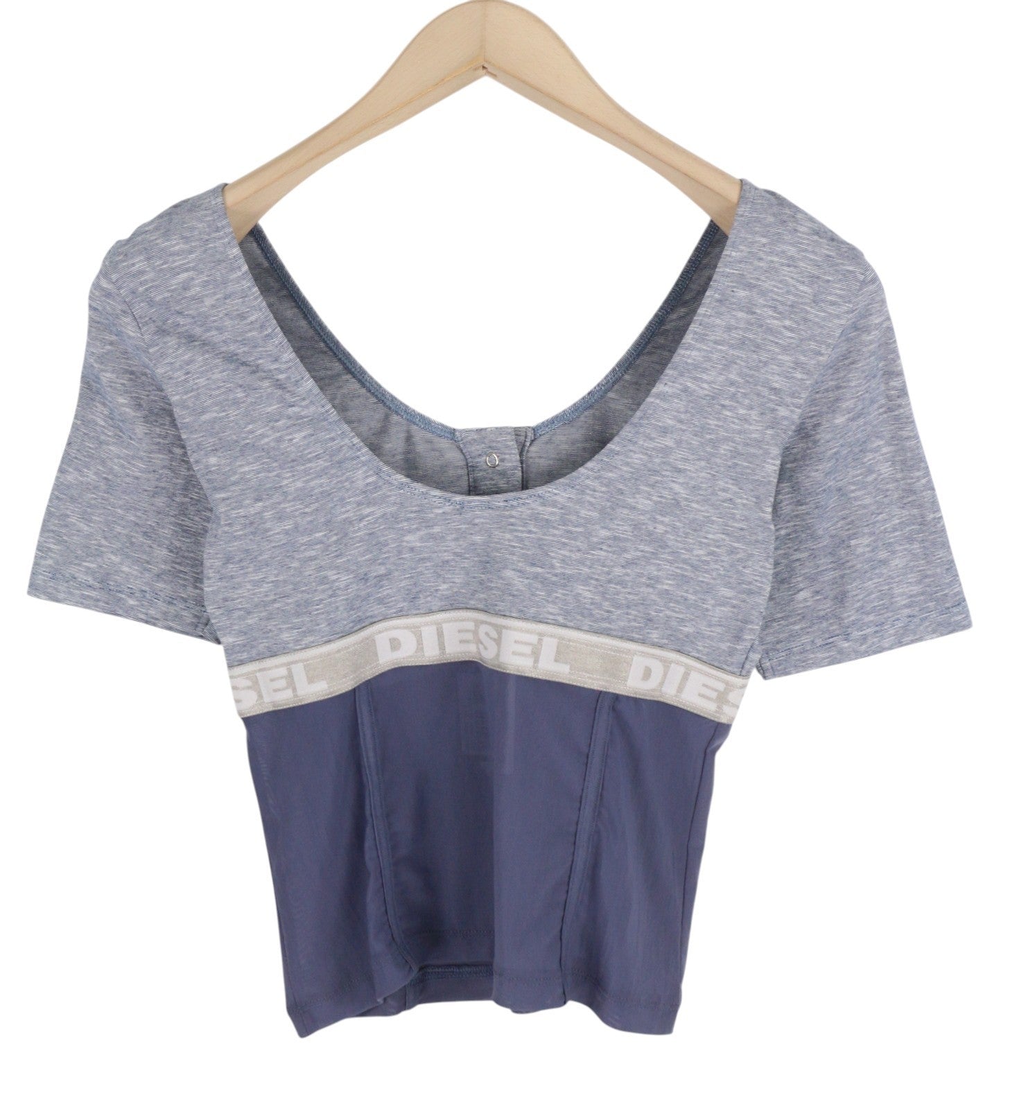 DIESEL Uftee-Topcut-Dn Women's T-Shirt S Cropped Melange Short Sleeve