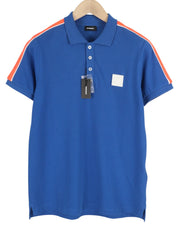 DIESEL T-Ralfy-S1 Men's T-Shirt S Blue Stretch Polo Half Button